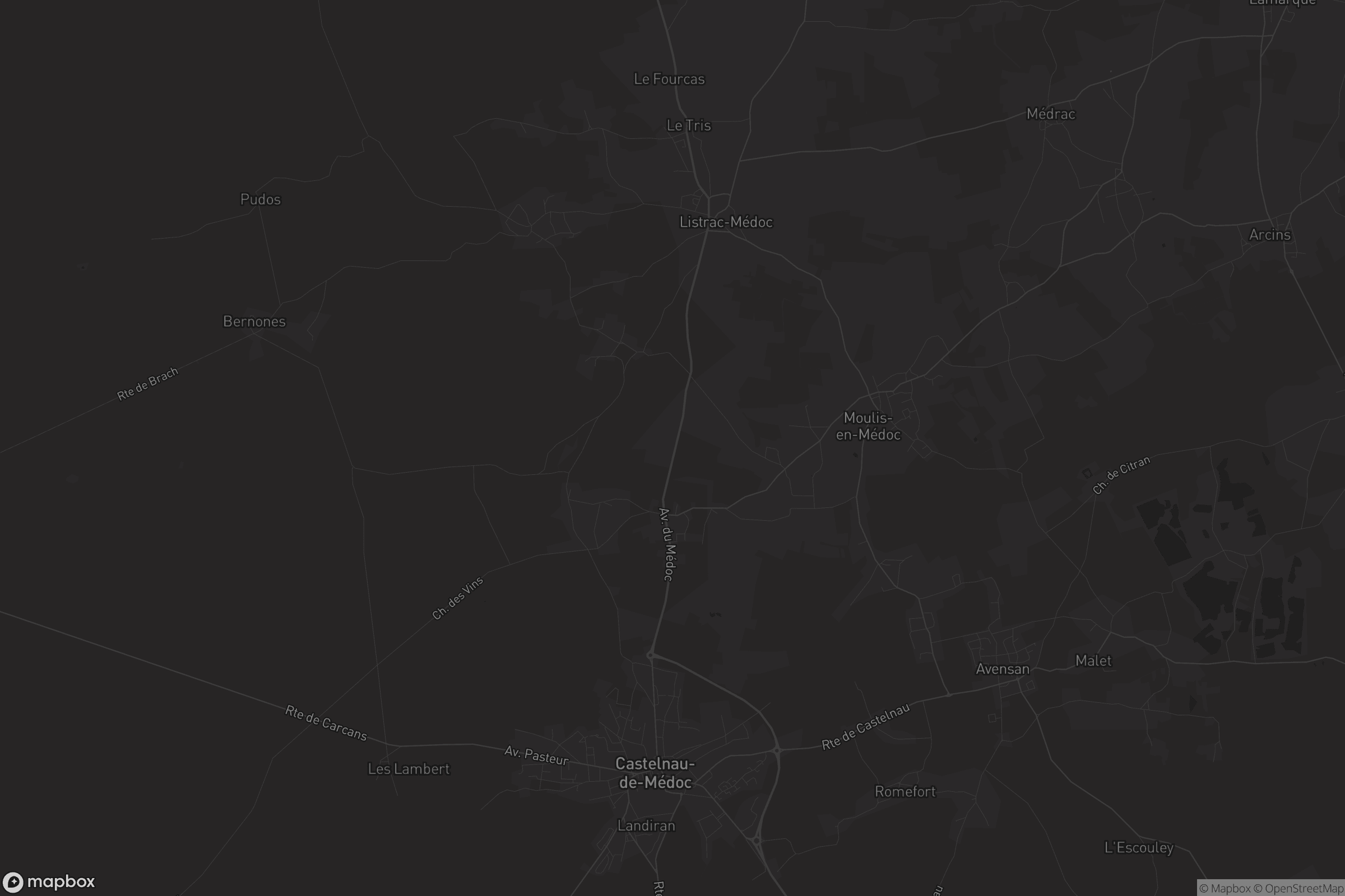 Carte de Moulis-en-Médoc