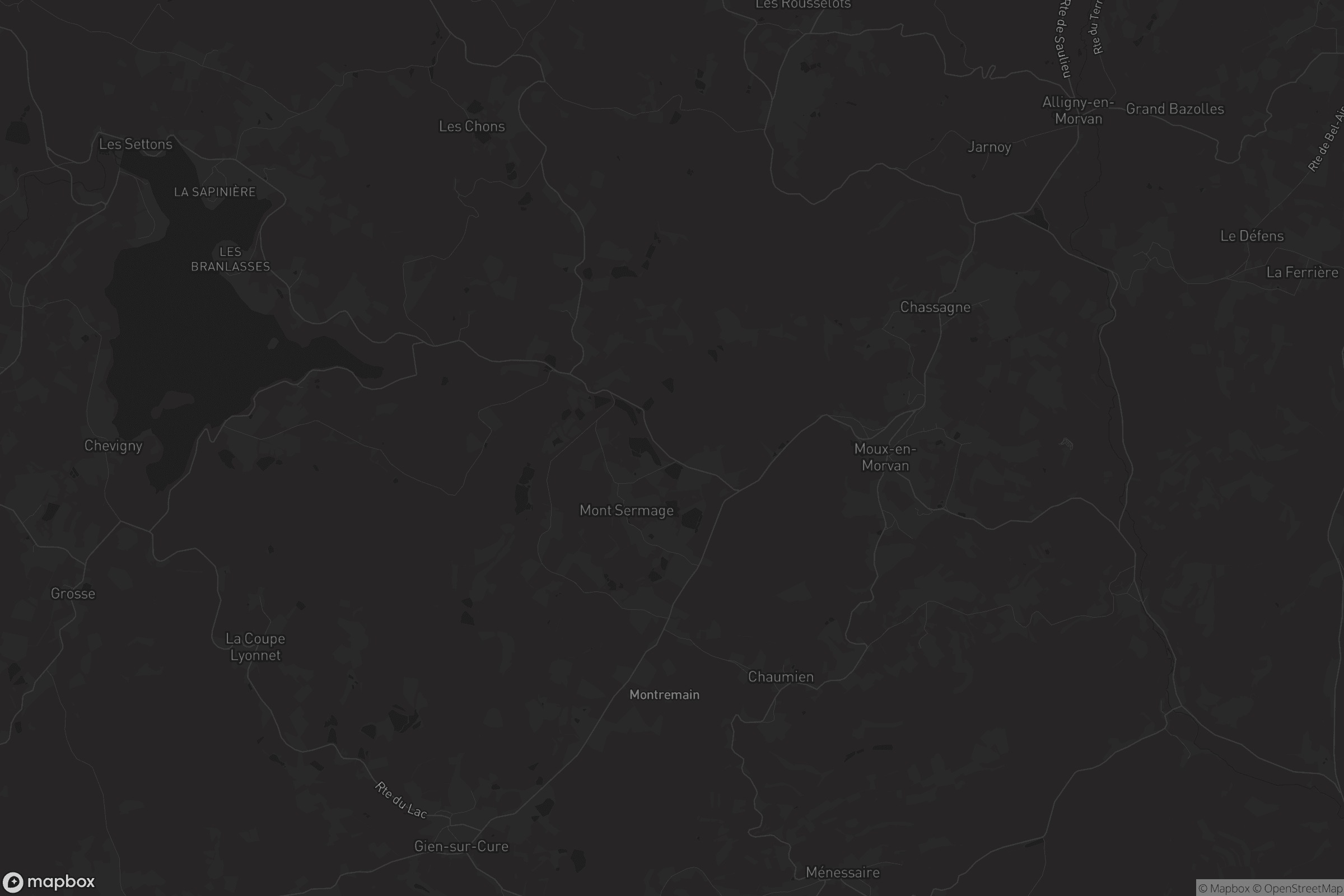 Carte de Moux-en-Morvan