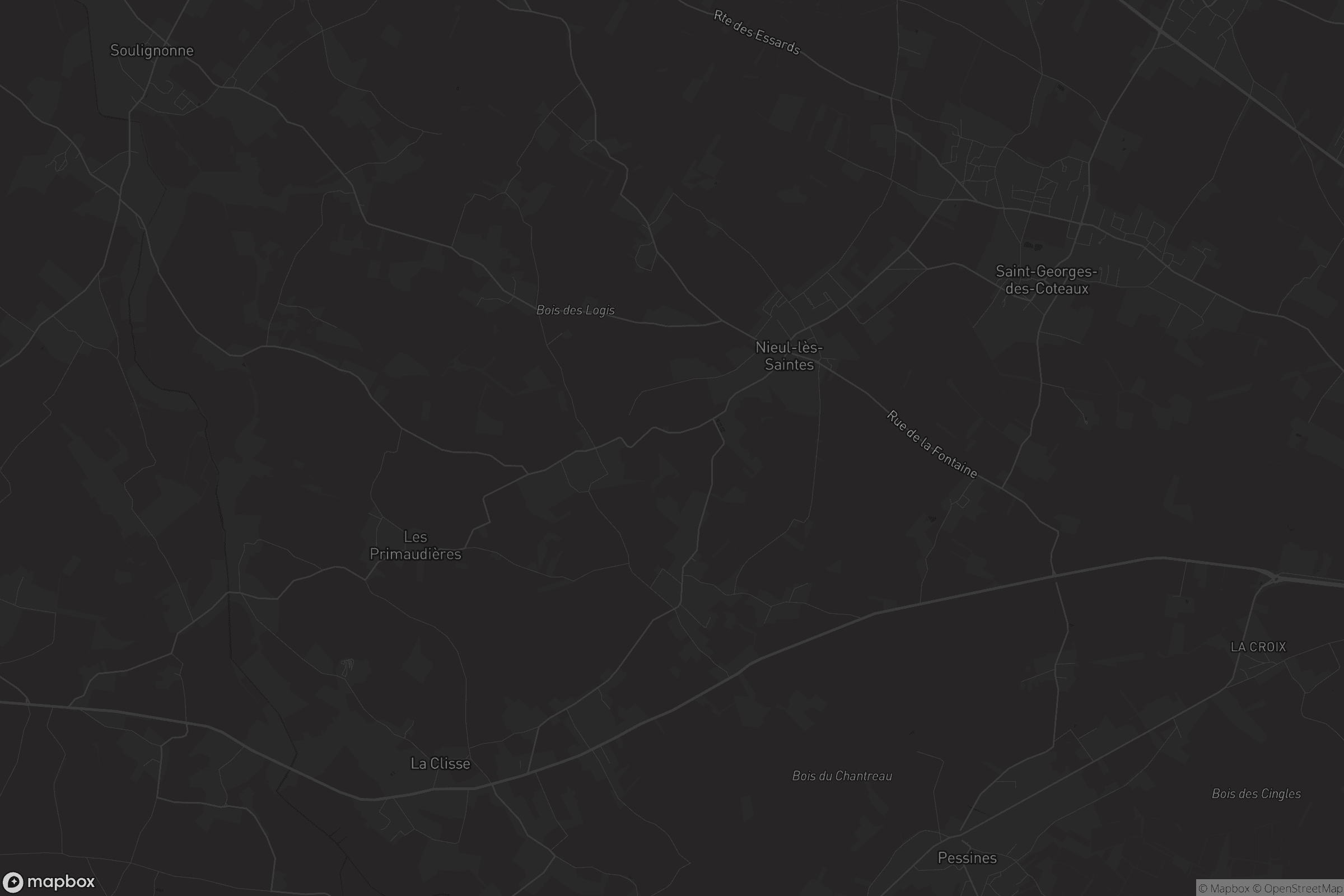 Carte de Nieul-lès-Saintes