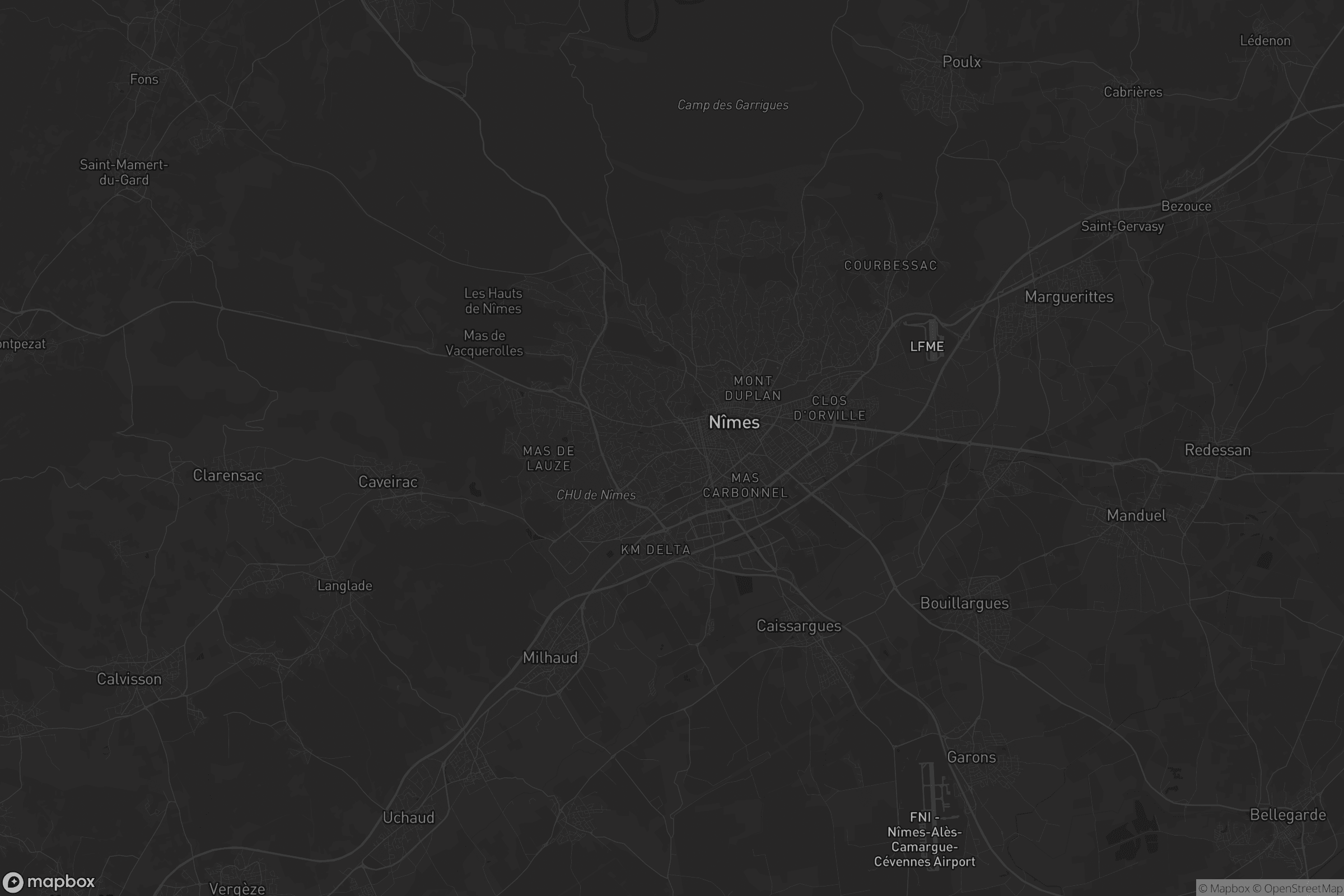 Carte de Nîmes