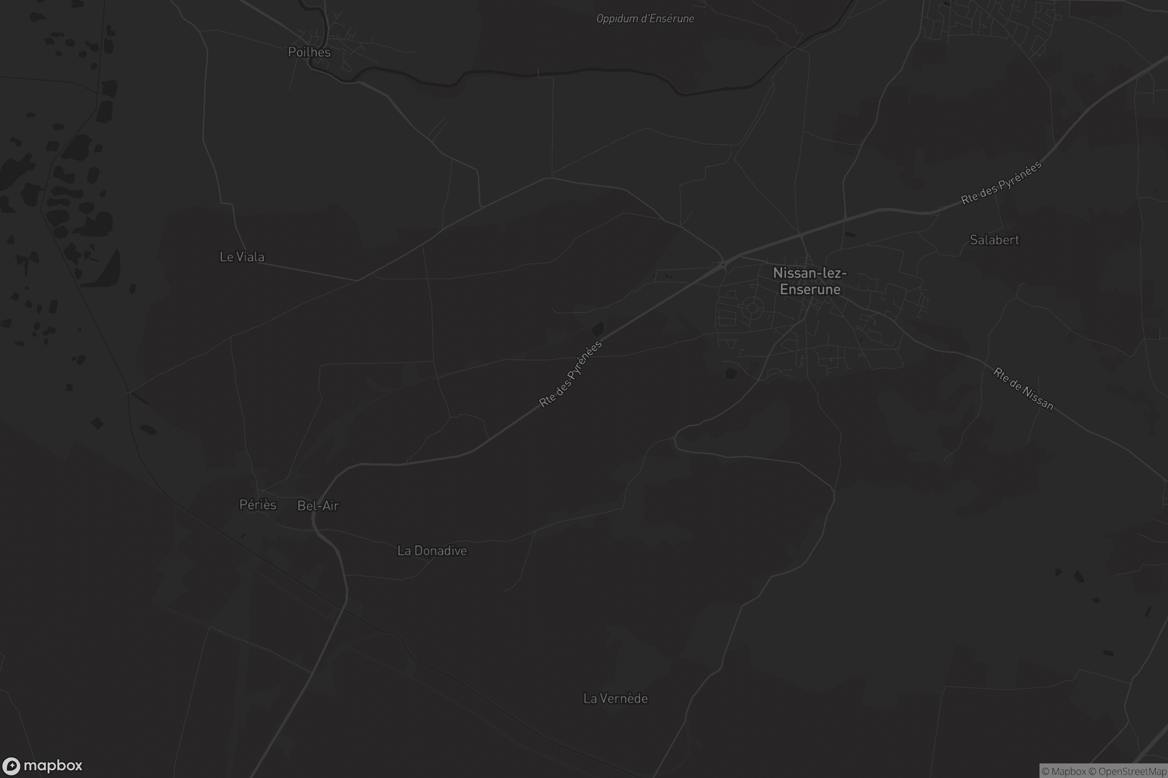 Carte de Nissan-lez-Enserune