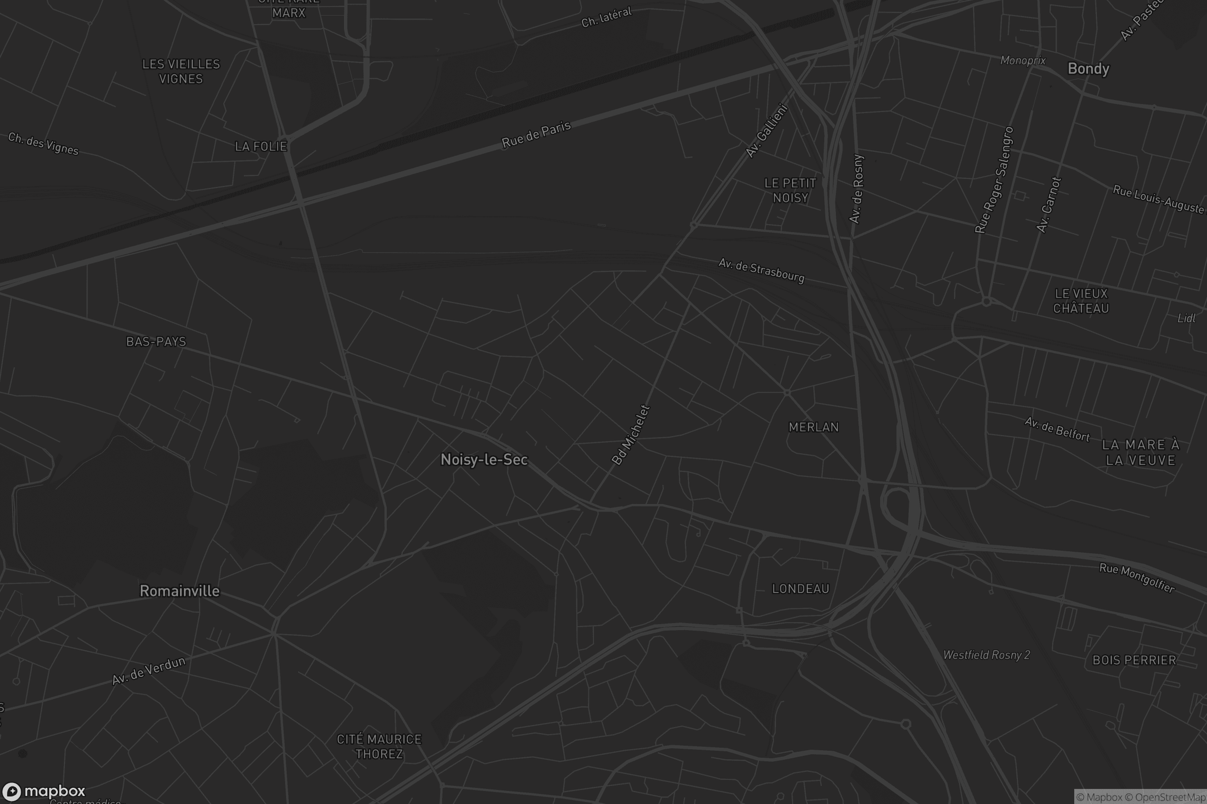 Carte de Noisy-le-Sec