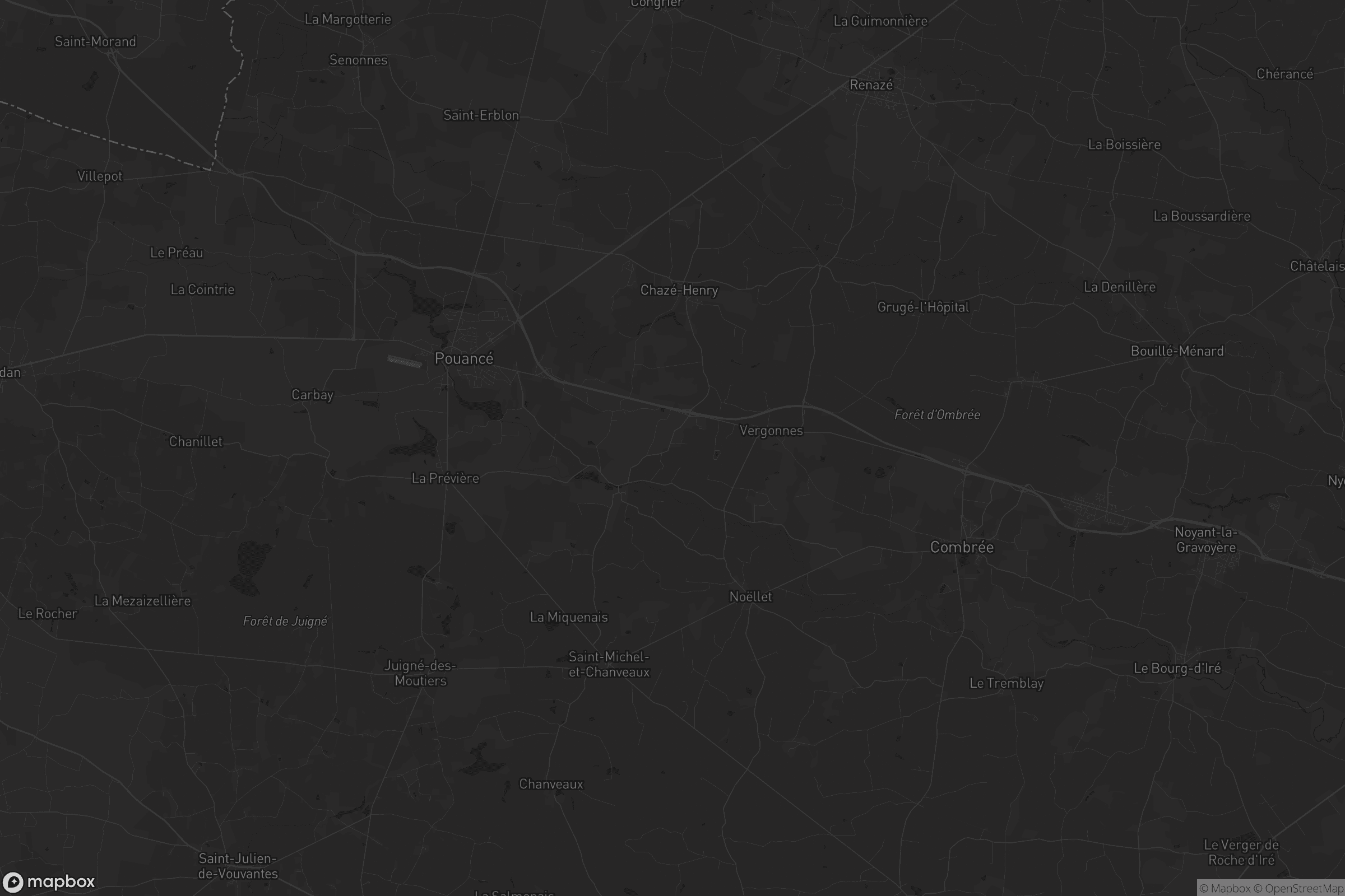 Carte de Ombrée d'Anjou