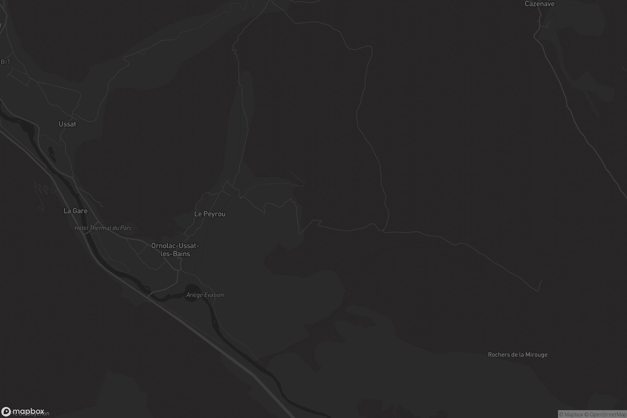 Carte de Ornolac-Ussat-les-Bains