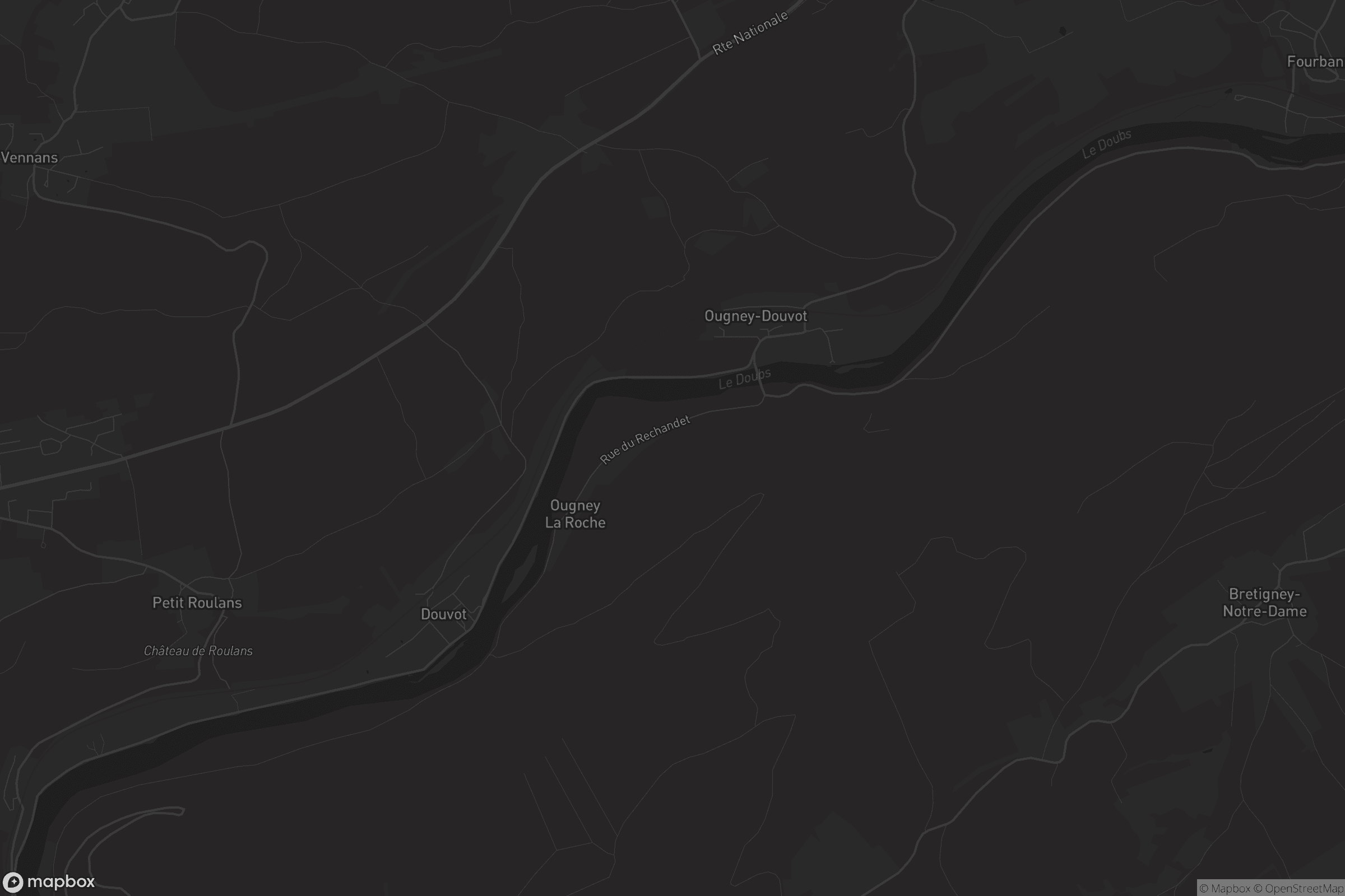 Carte de Ougney-Douvot