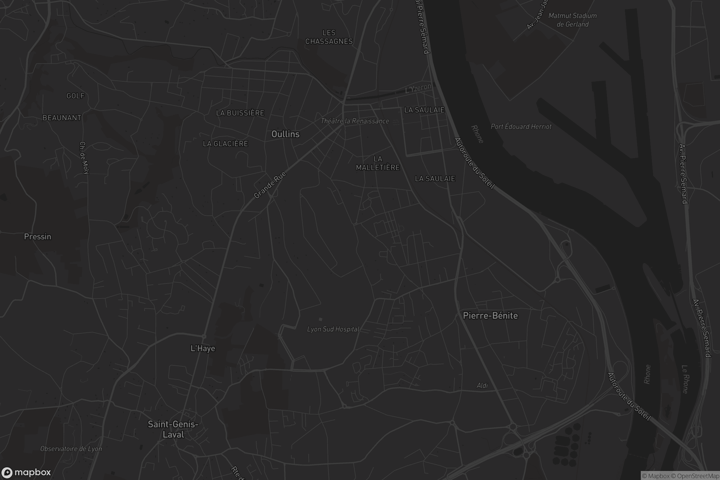 Carte de Oullins-Pierre-Bénite