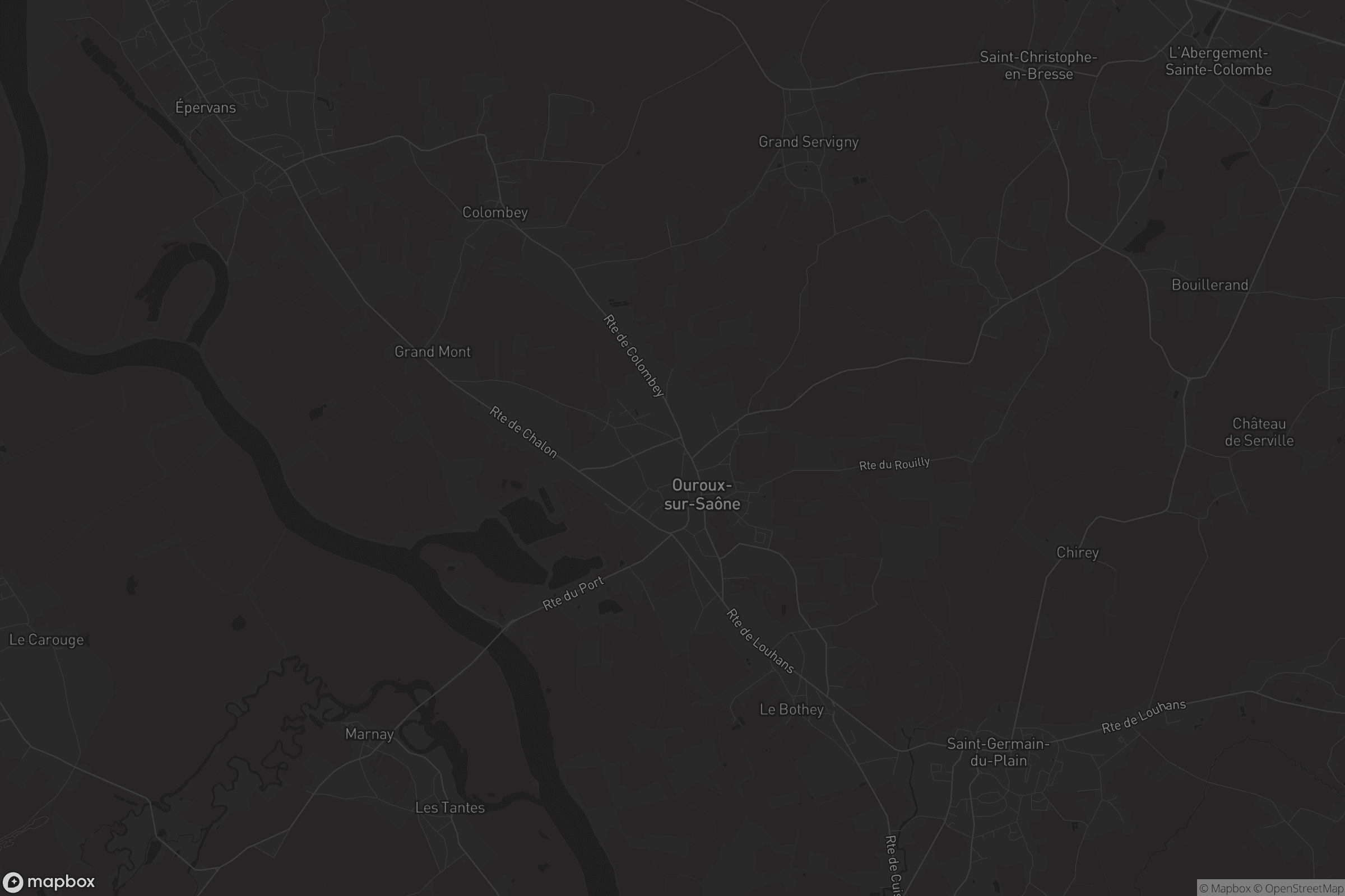 Carte de Ouroux-sur-Saône