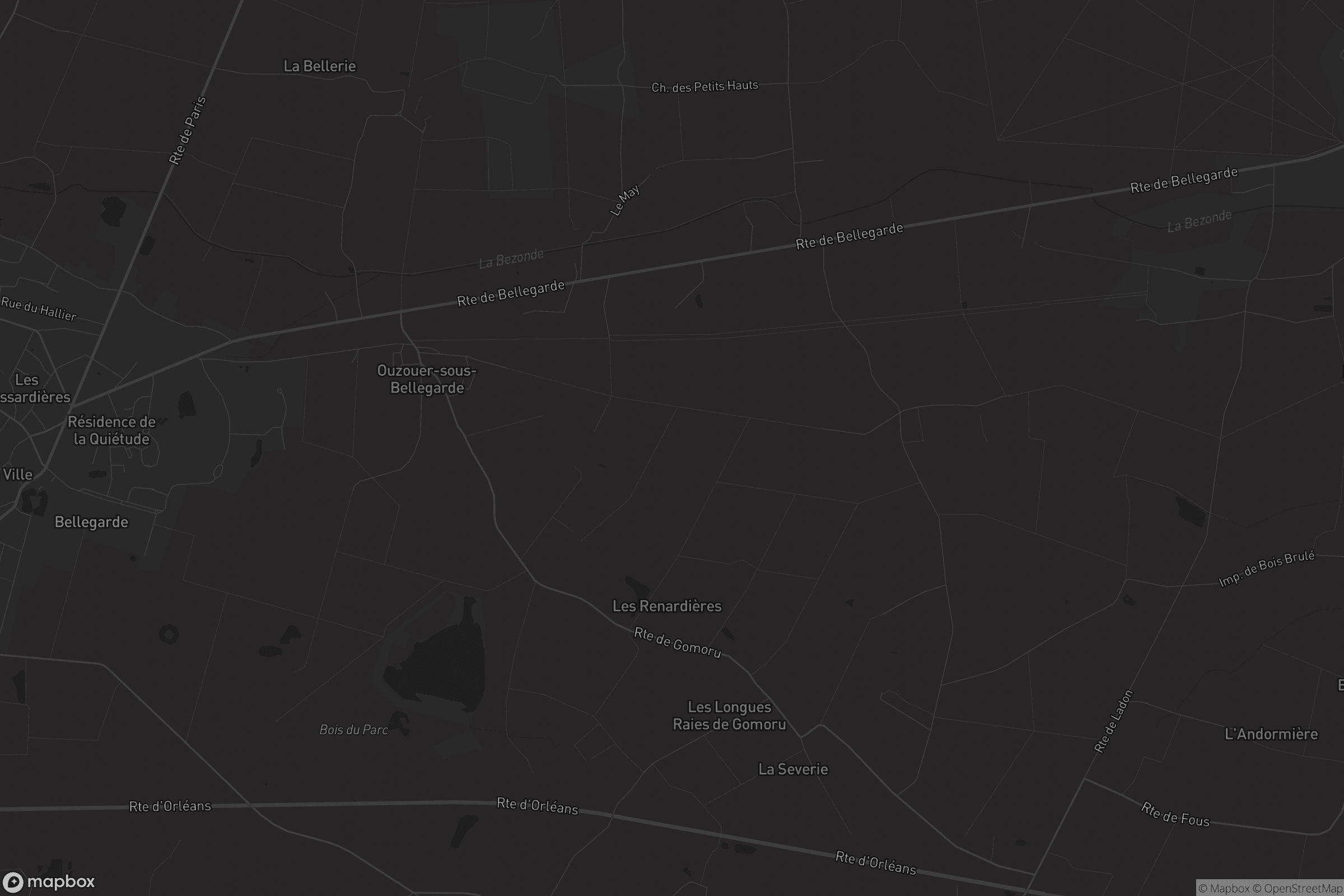 Carte de Ouzouer-sous-Bellegarde