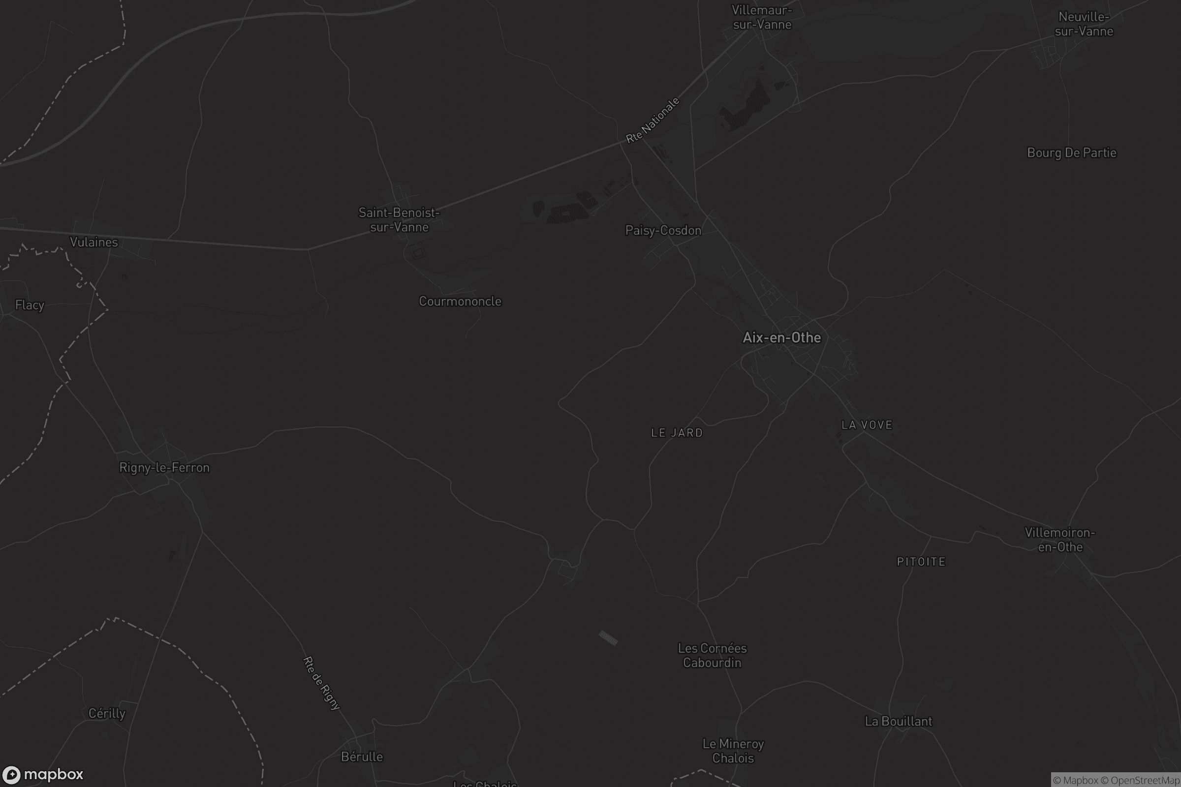 Carte de Paisy-Cosdon