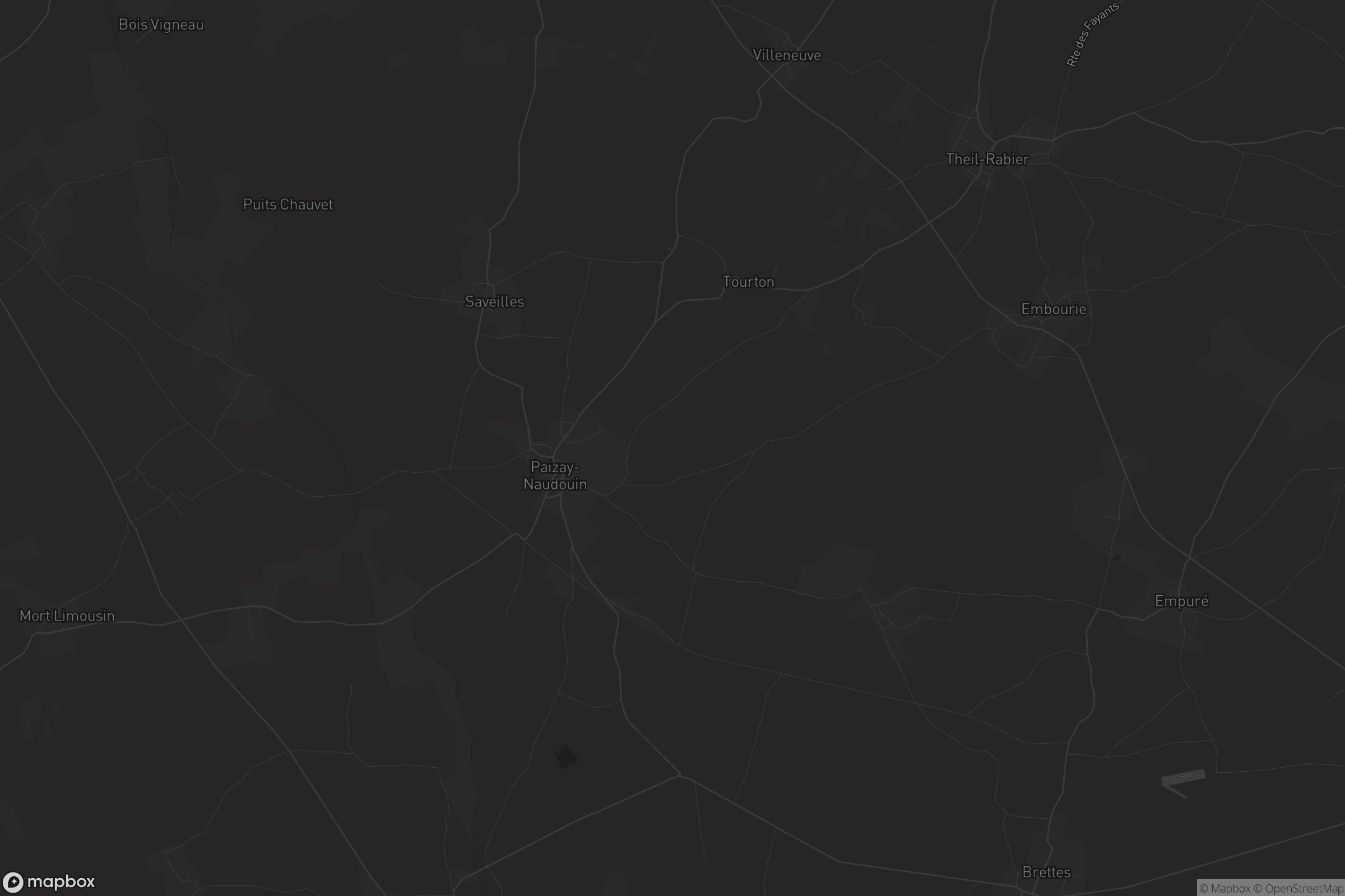 Carte de Paizay-Naudouin-Embourie