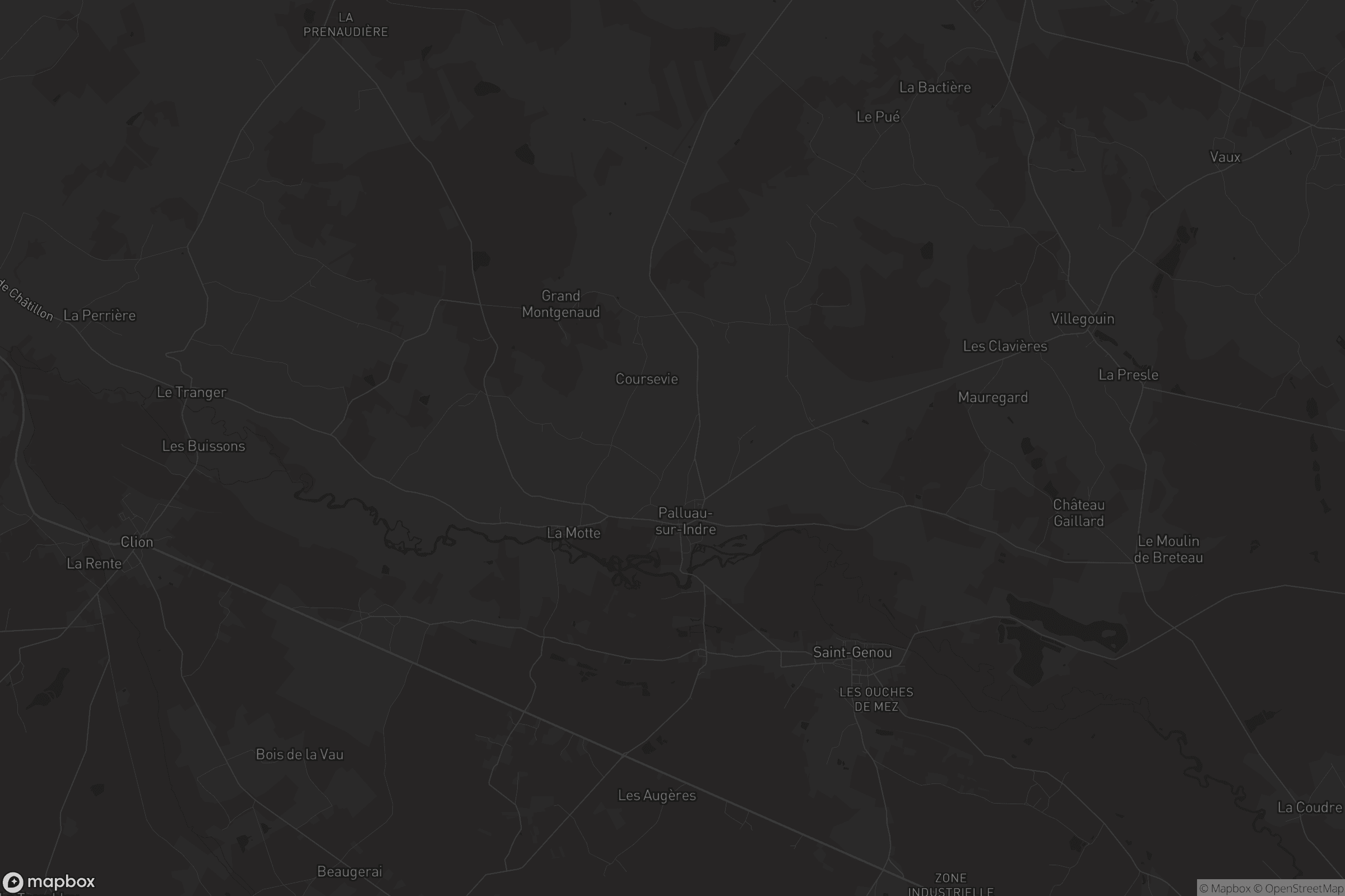 Carte de Palluau-sur-Indre