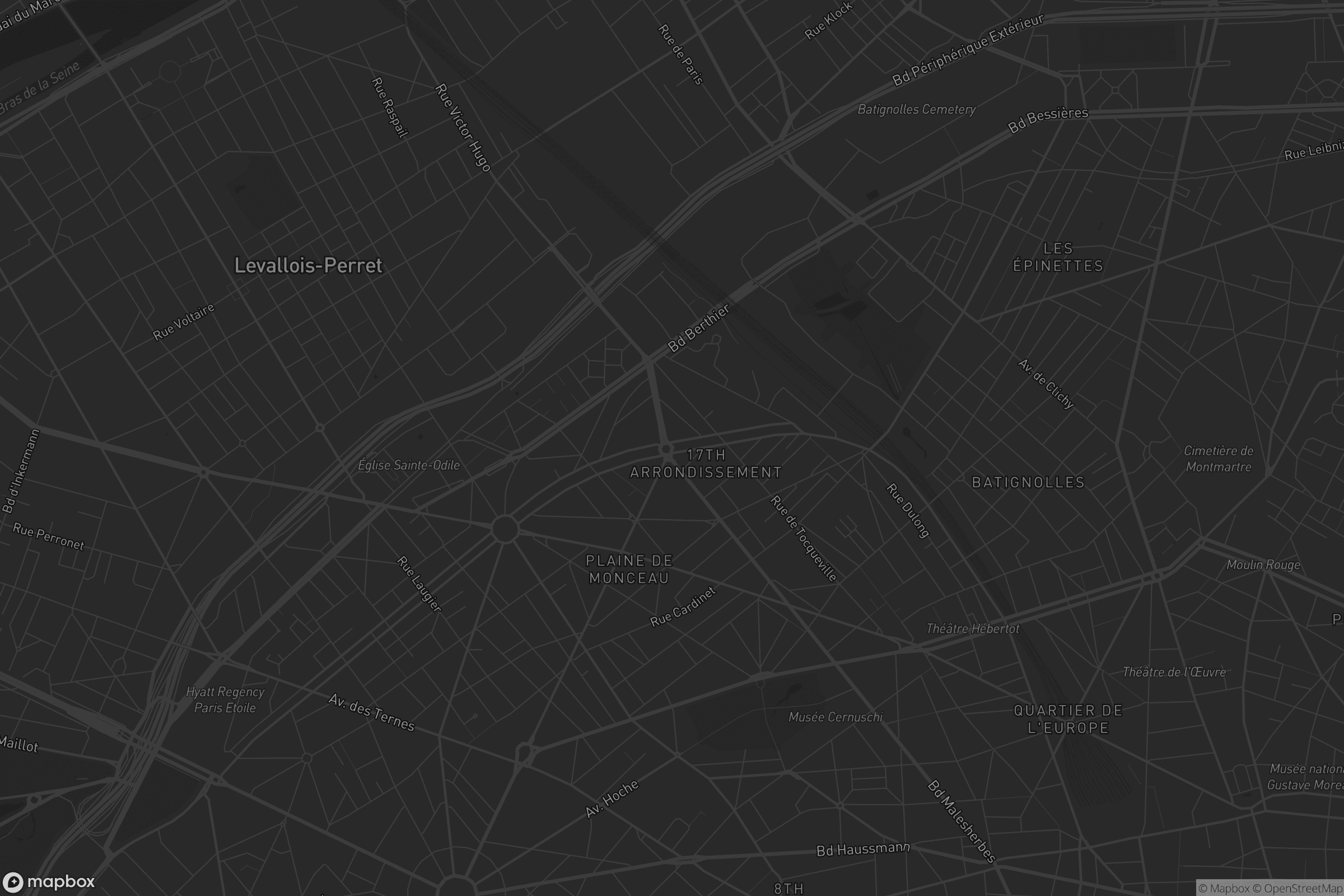 Carte de Paris 17e Arrondissement