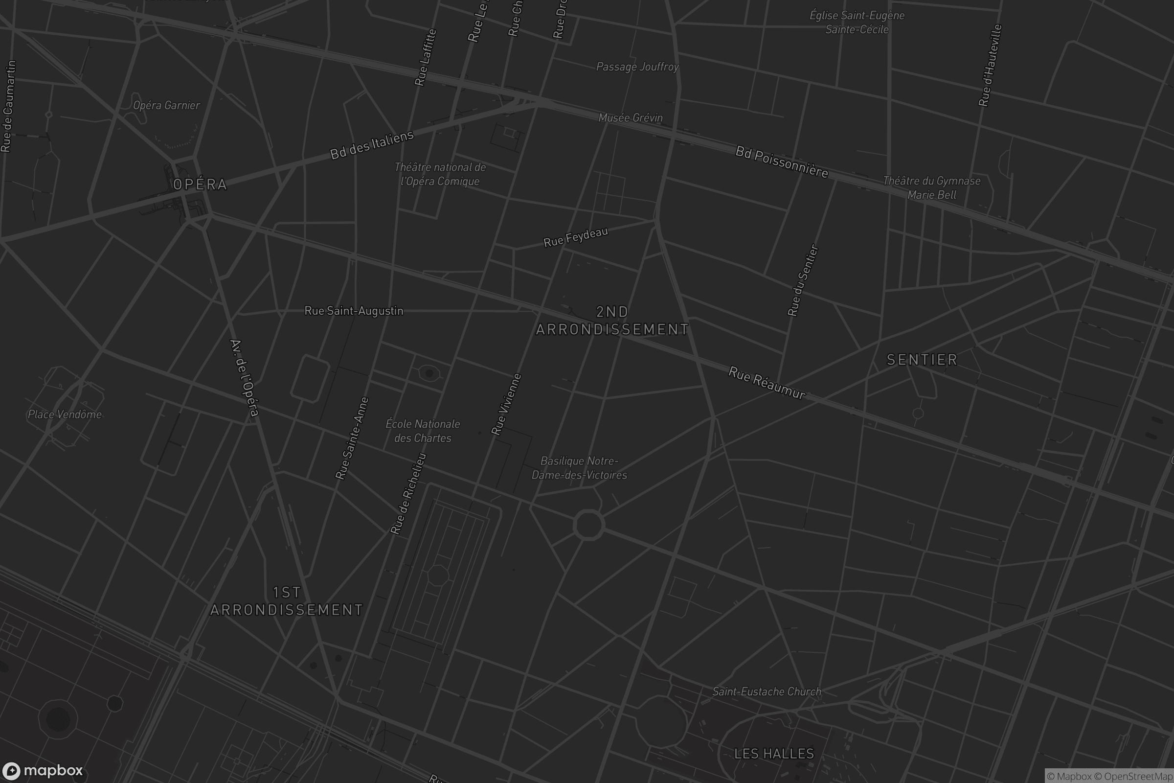 Carte de Paris 2e Arrondissement