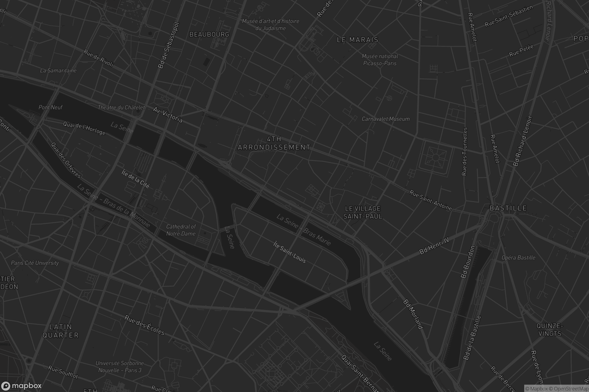 Carte de Paris 4e Arrondissement