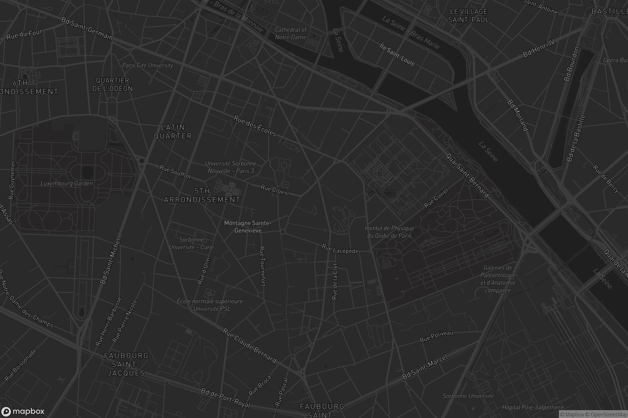 Carte de Paris 5e Arrondissement