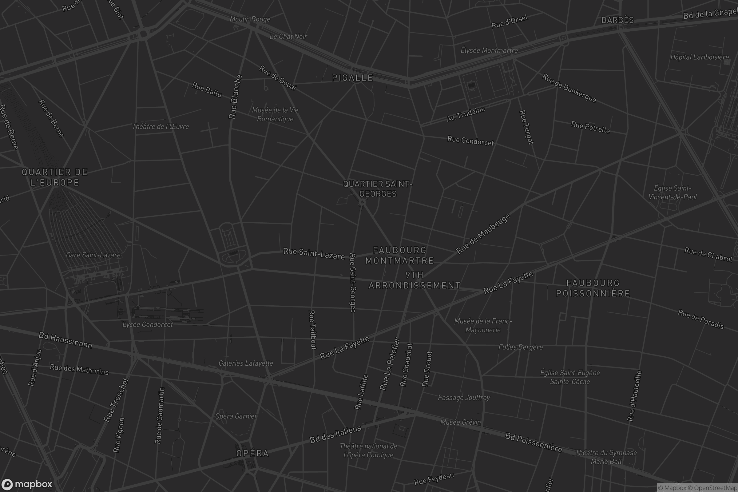 Carte de Paris 9e Arrondissement