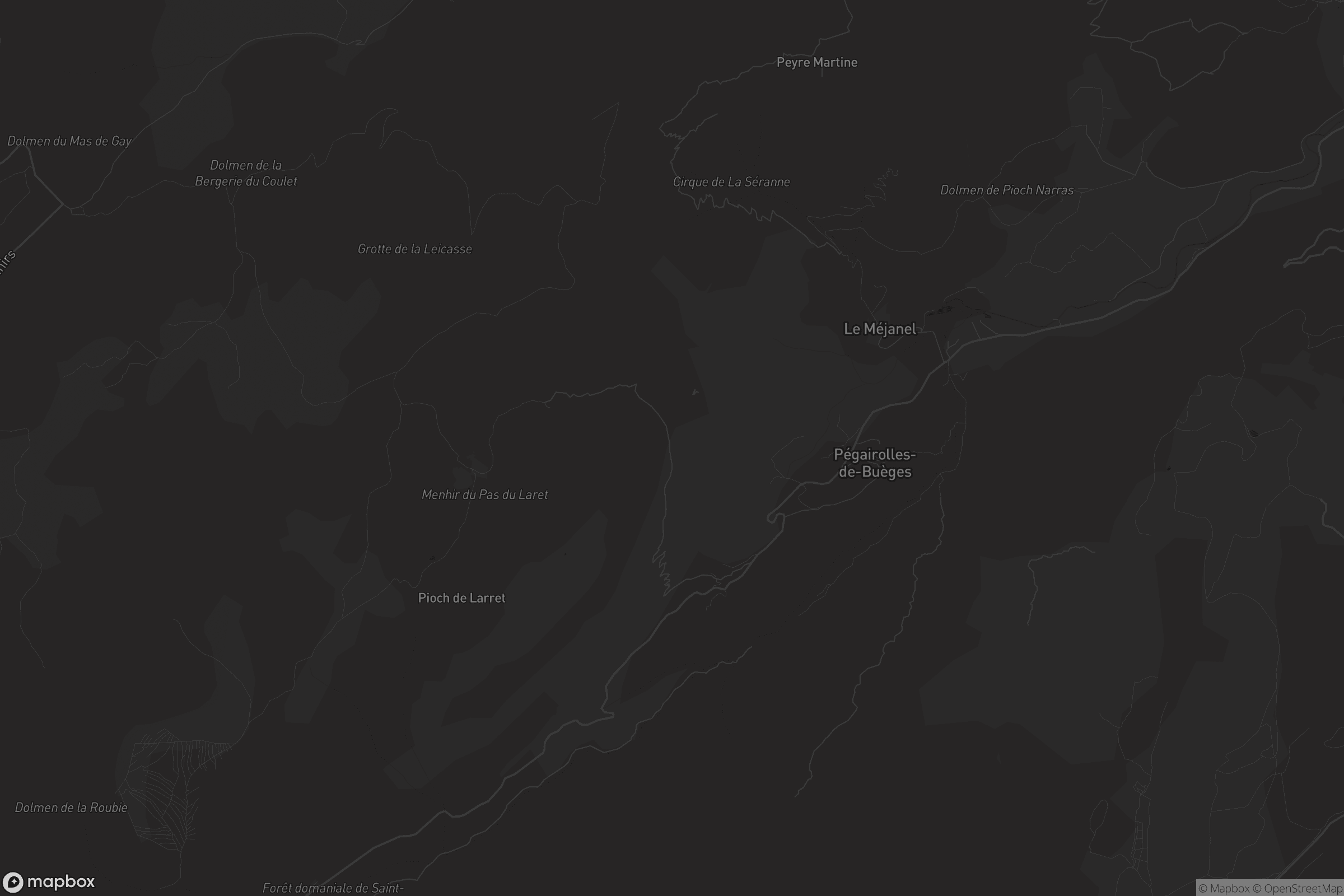 Carte de Pégairolles-de-Buèges