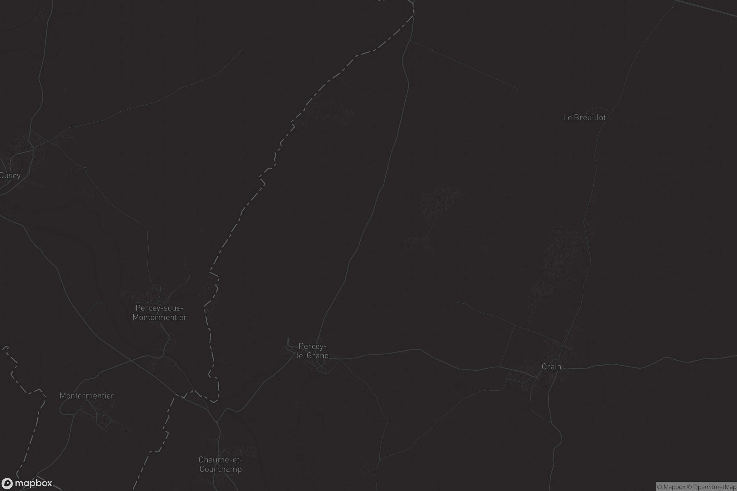 Carte de Percey-le-Grand