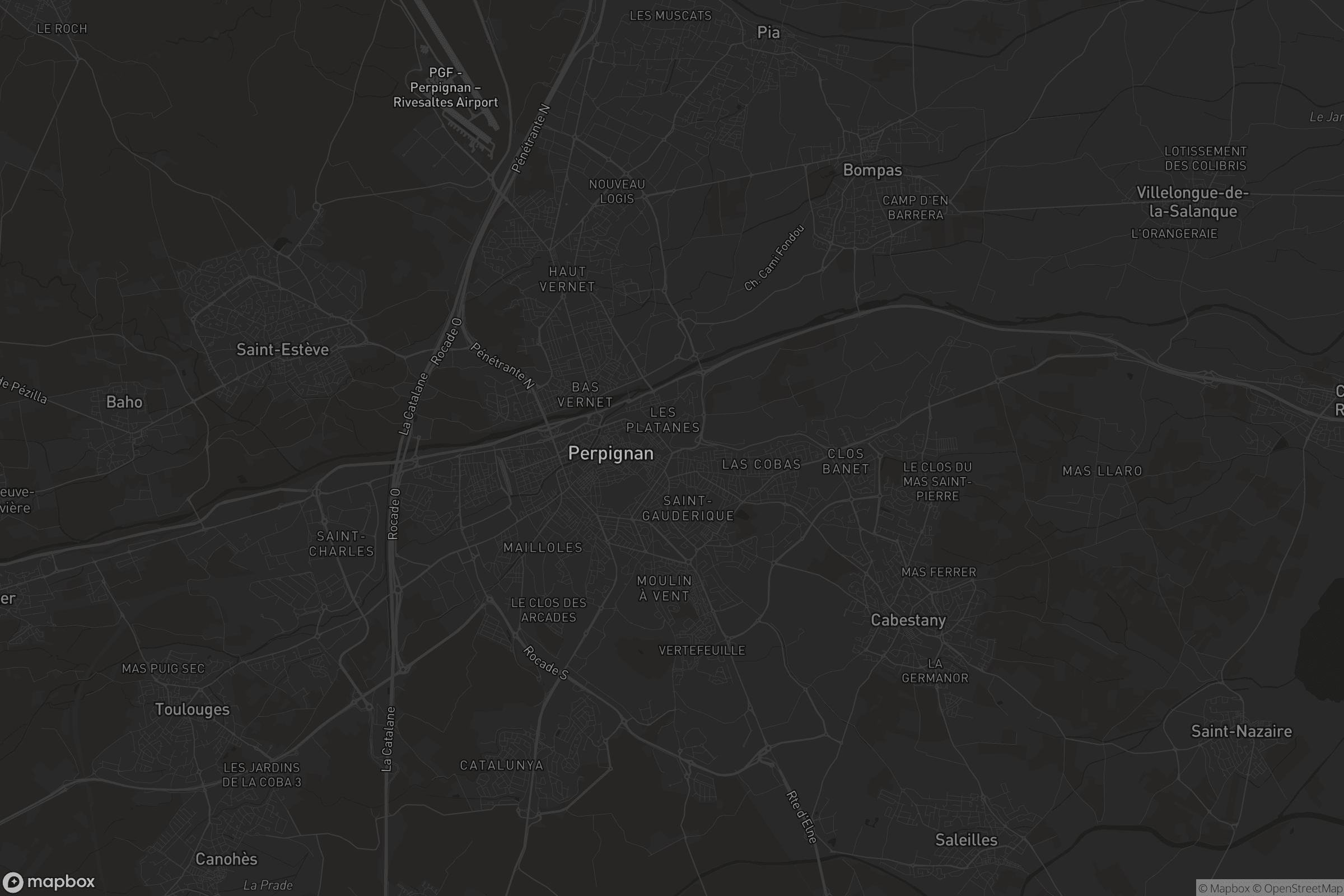Carte de Perpignan