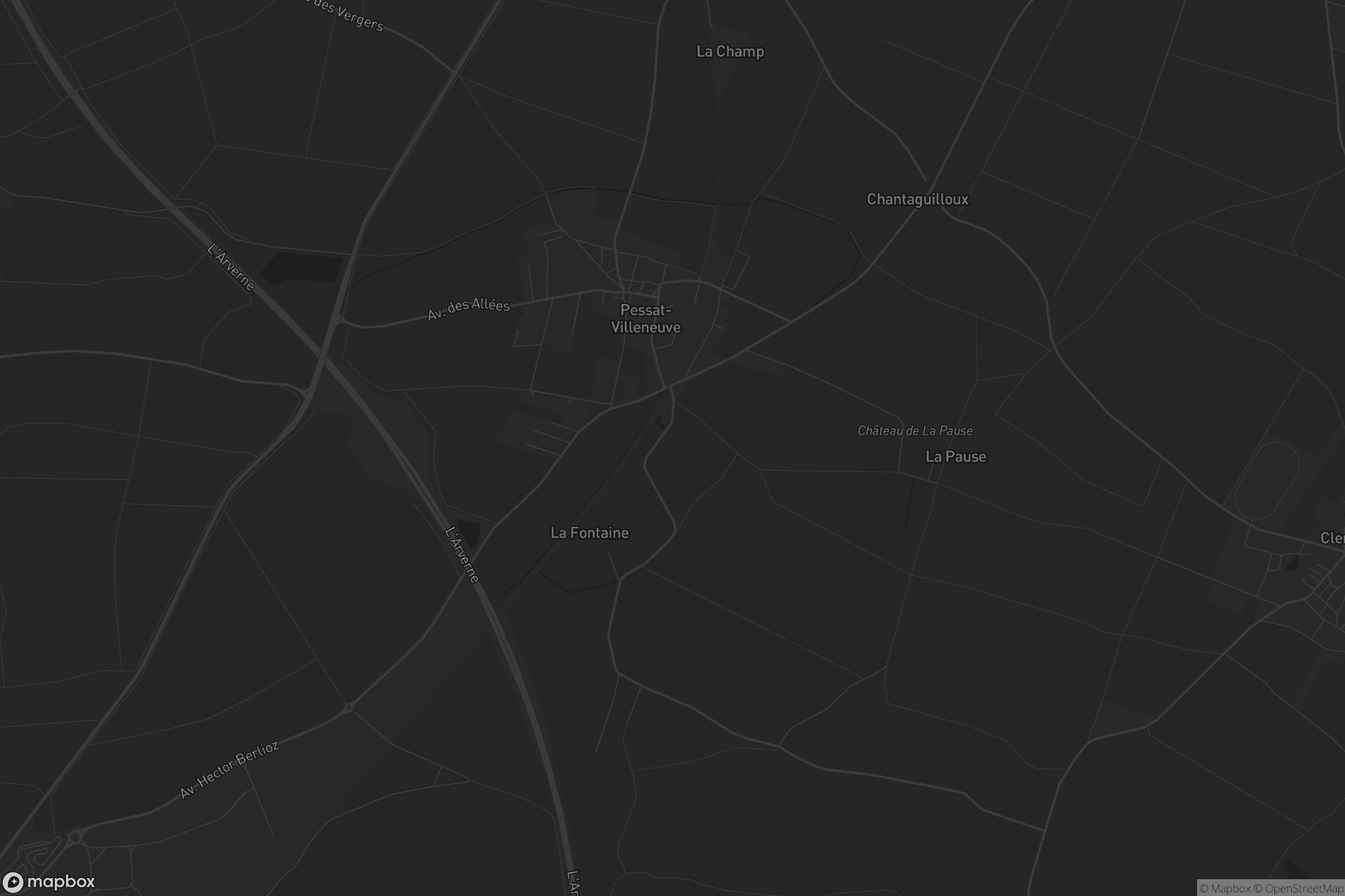 Carte de Pessat-Villeneuve