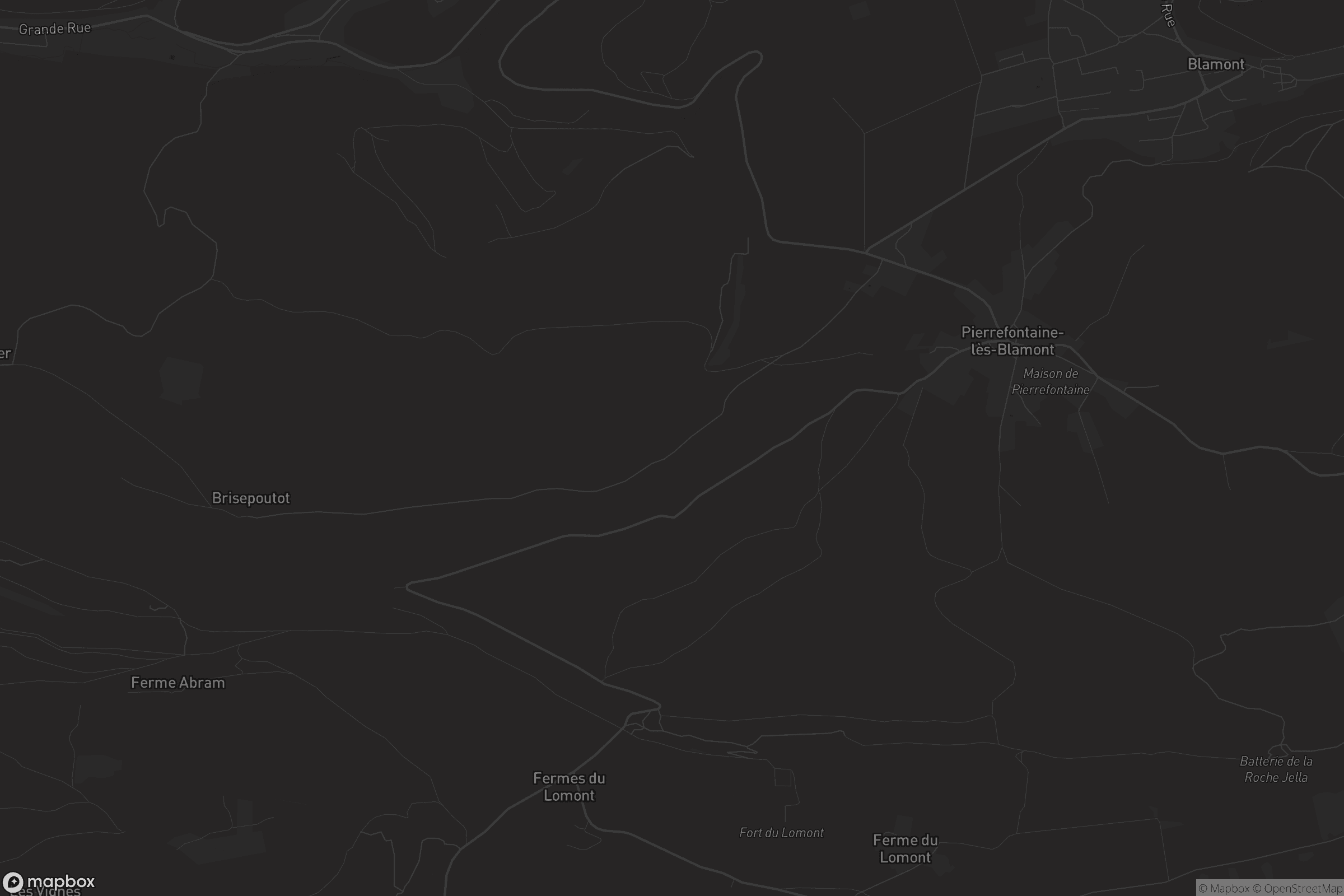 Carte de Pierrefontaine-lès-Blamont