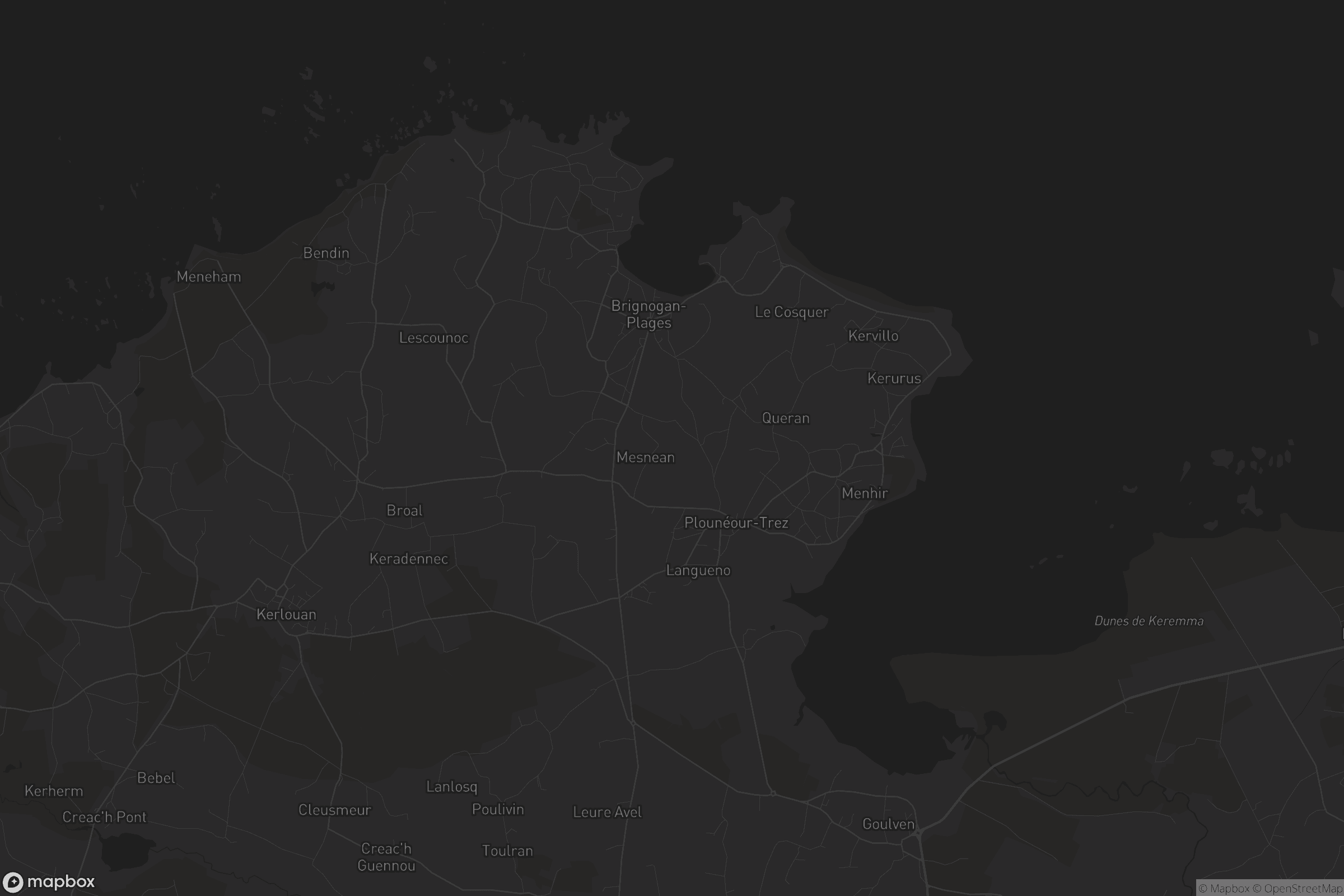 Carte de Plounéour-Brignogan-Plages