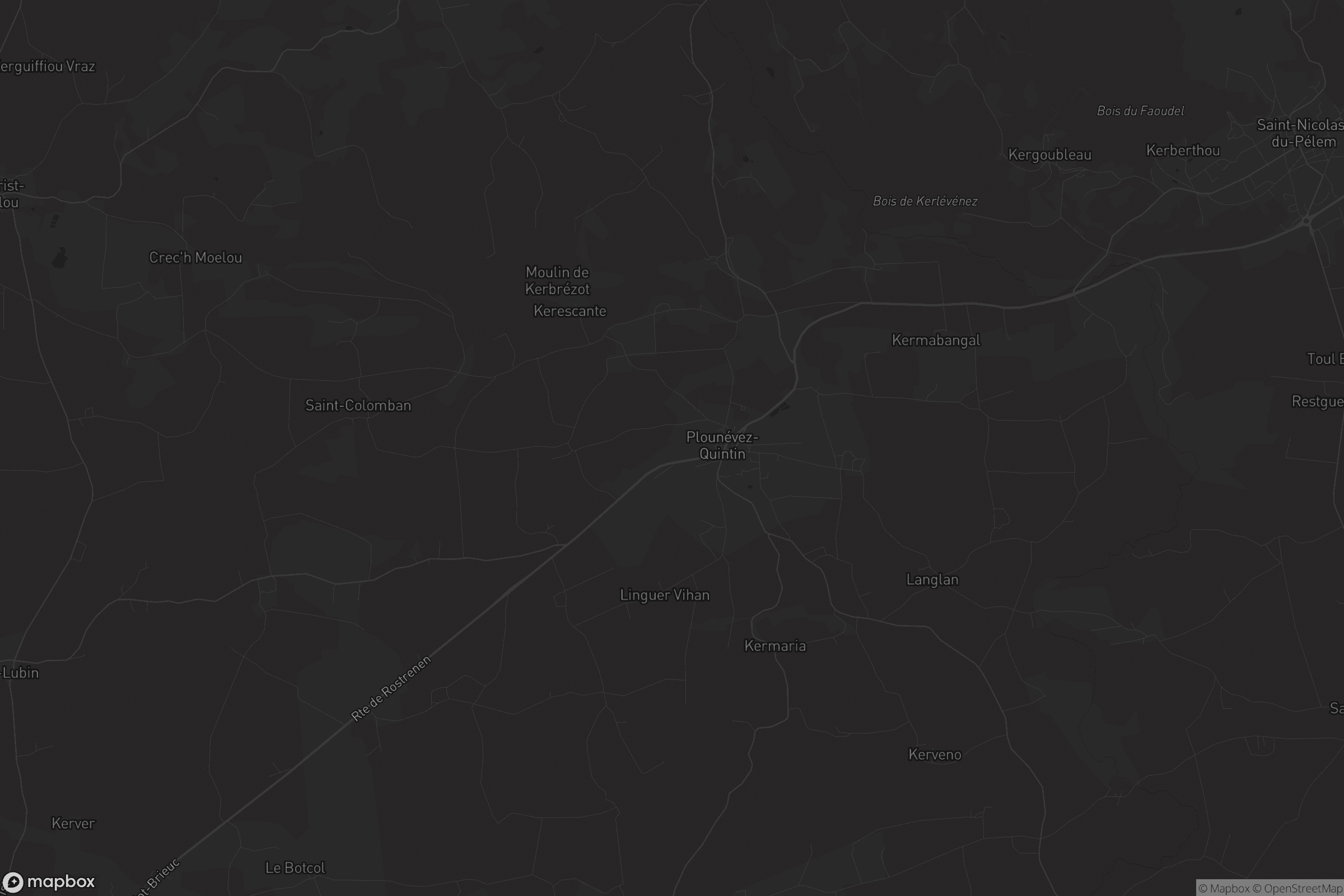 Carte de Plounévez-Quintin