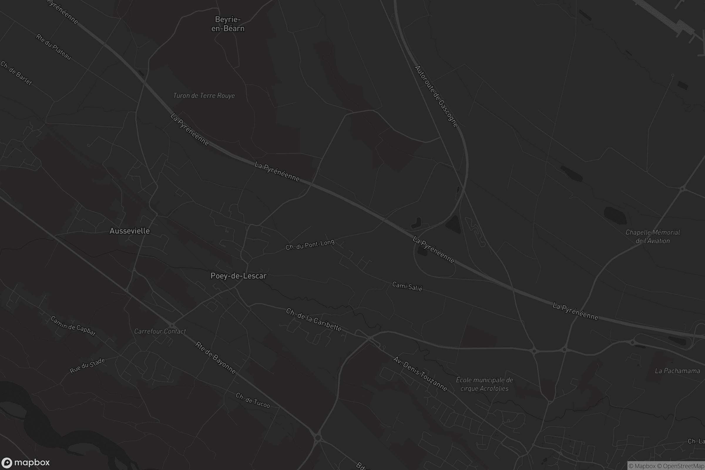 Carte de Poey-de-Lescar