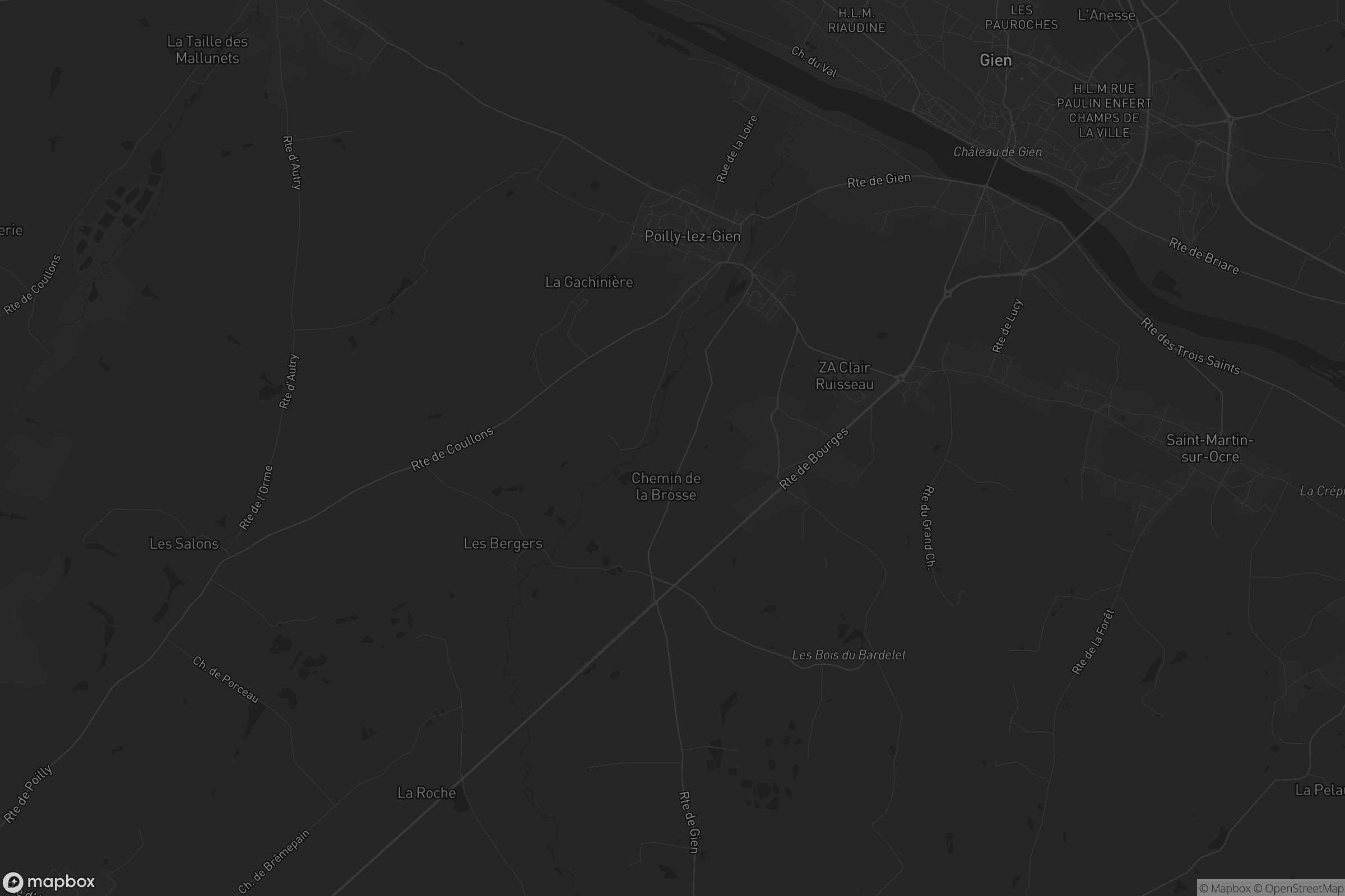 Carte de Poilly-lez-Gien