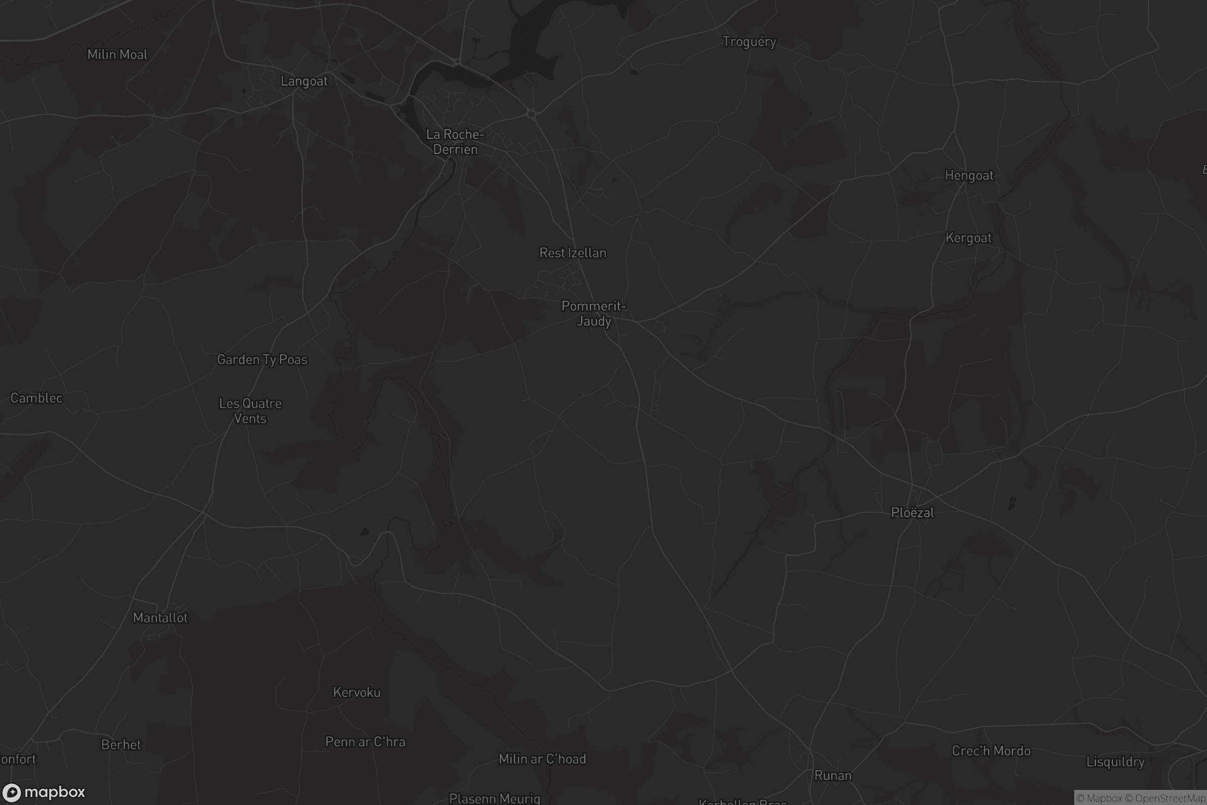 Carte de Pommerit-Jaudy