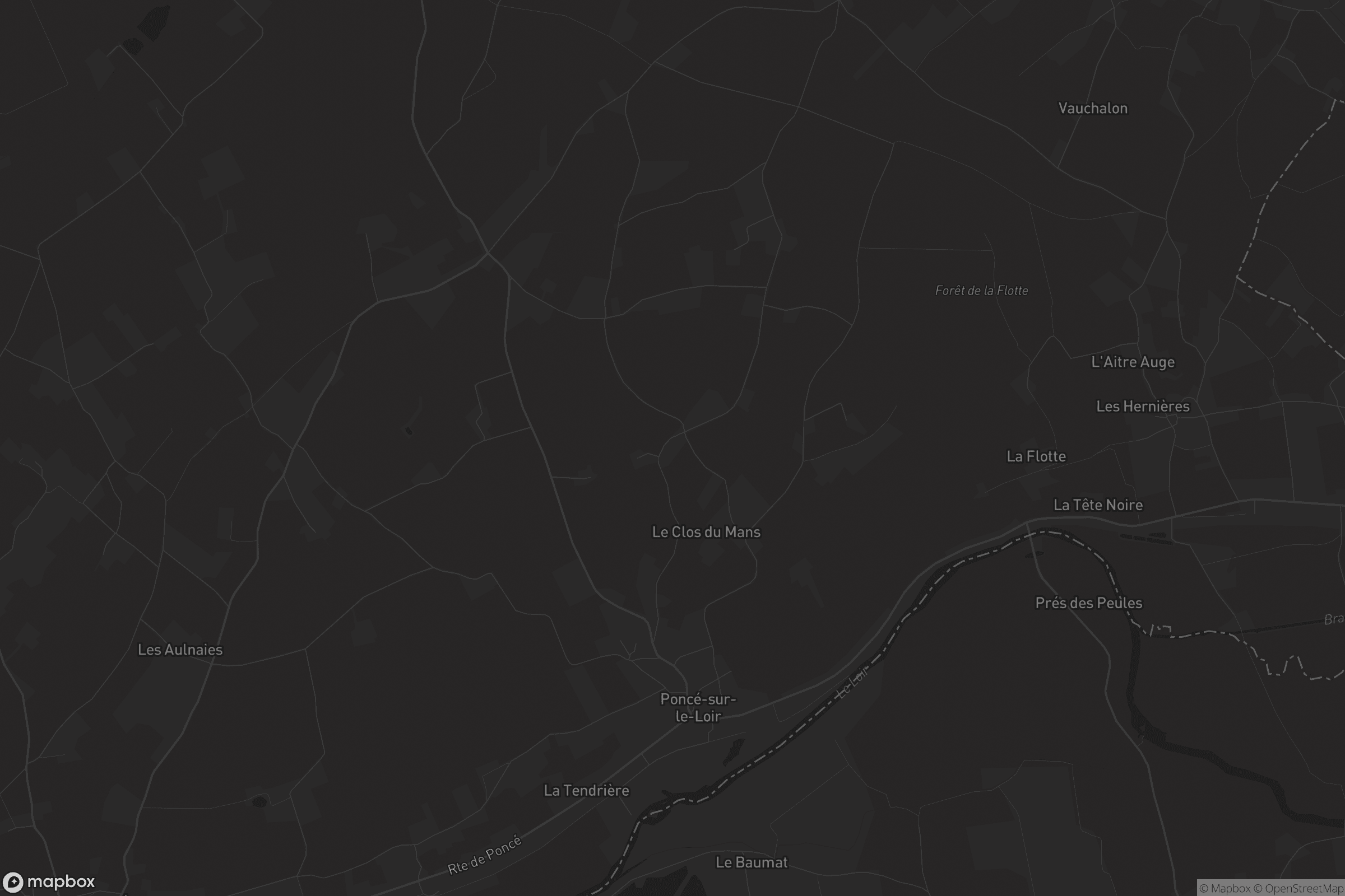 Carte de Poncé-sur-le-Loir
