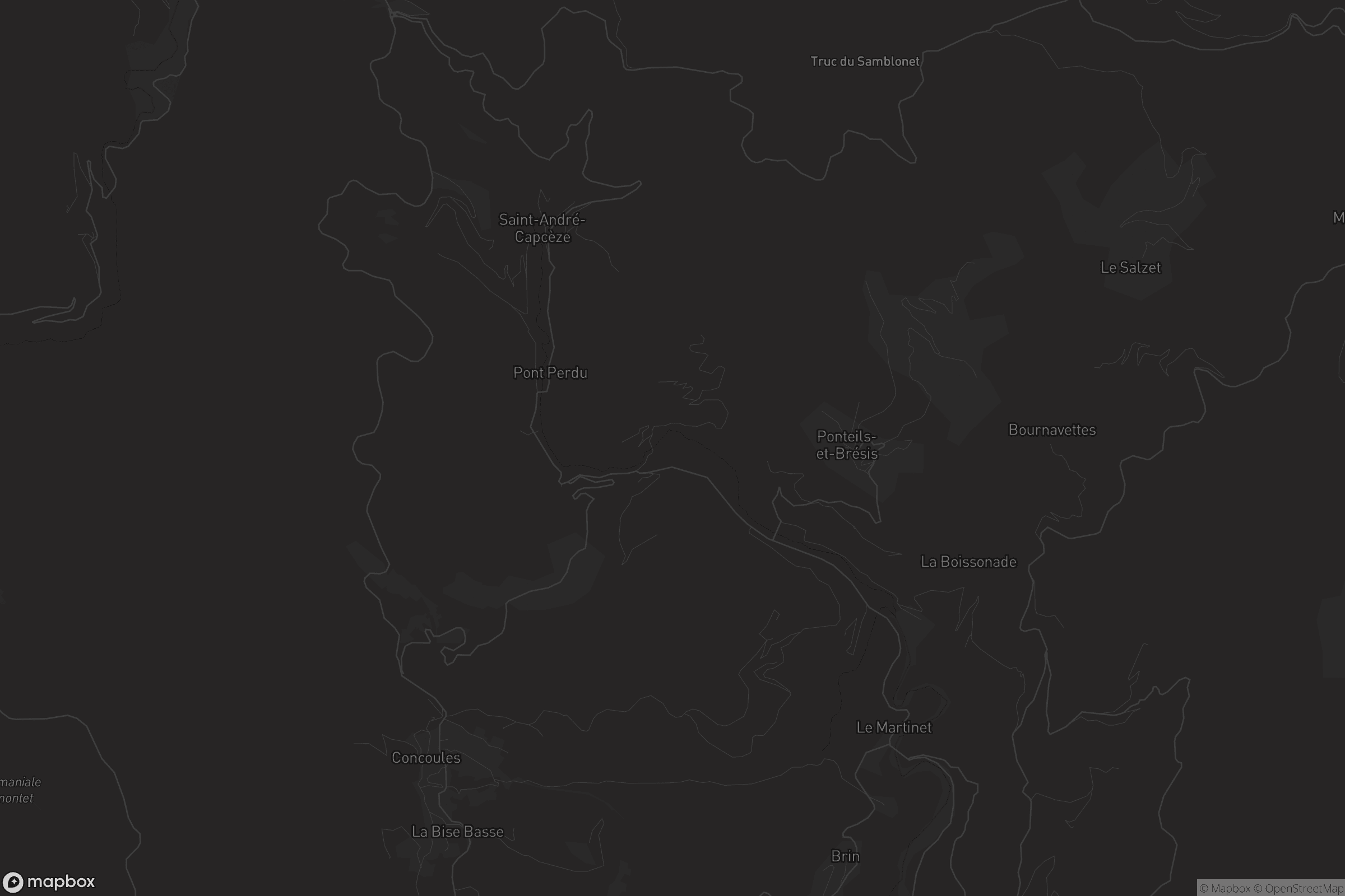 Carte de Ponteils-et-Brésis