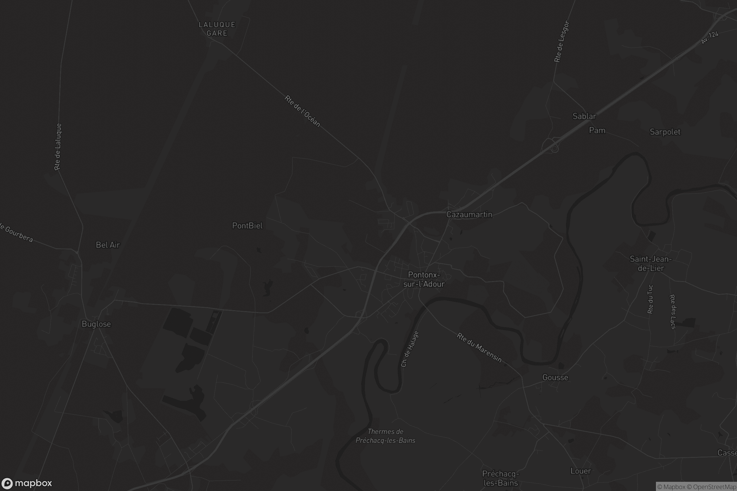 Carte de Pontonx-sur-l'Adour