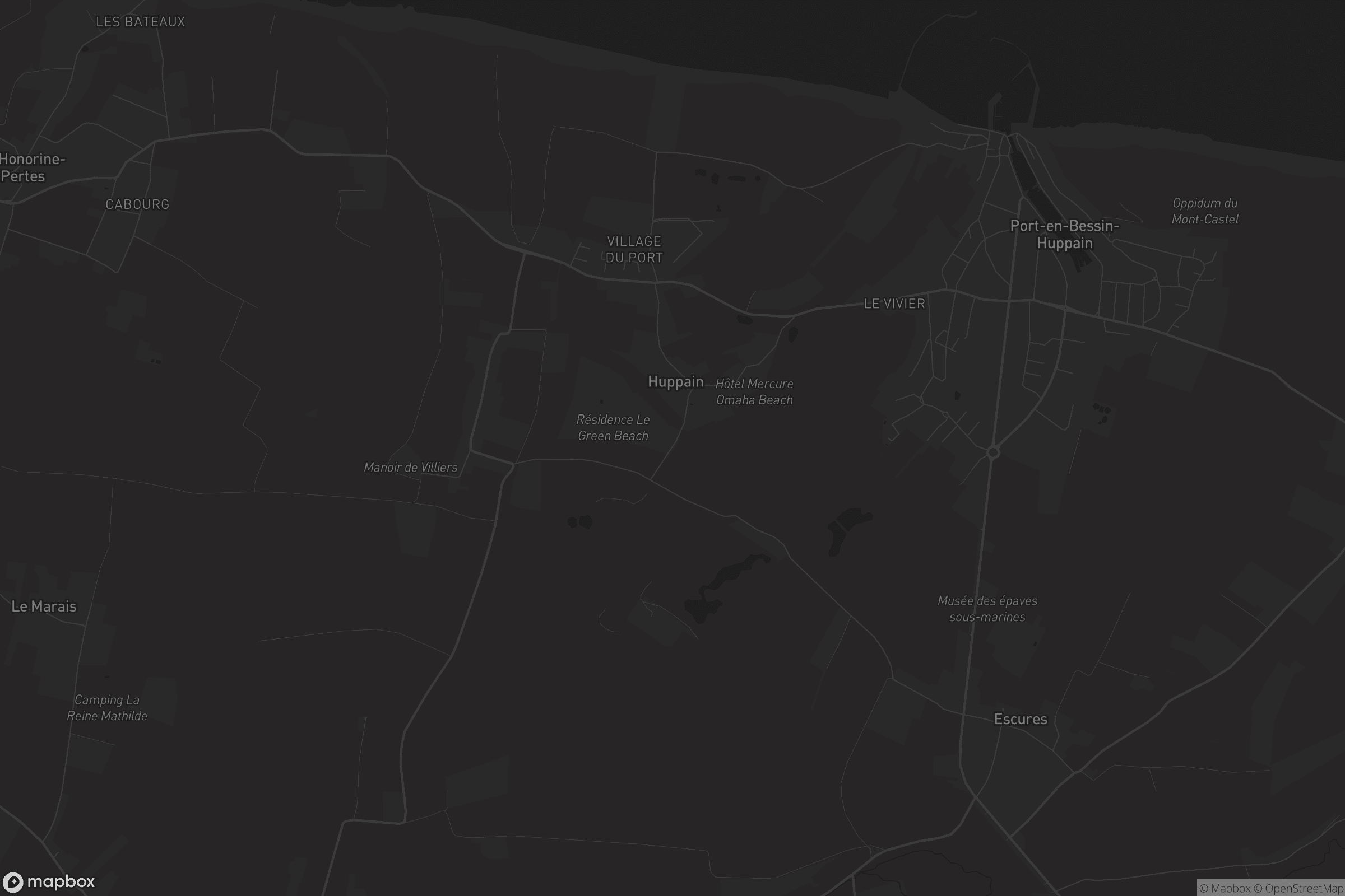 Carte de Port-en-Bessin-Huppain