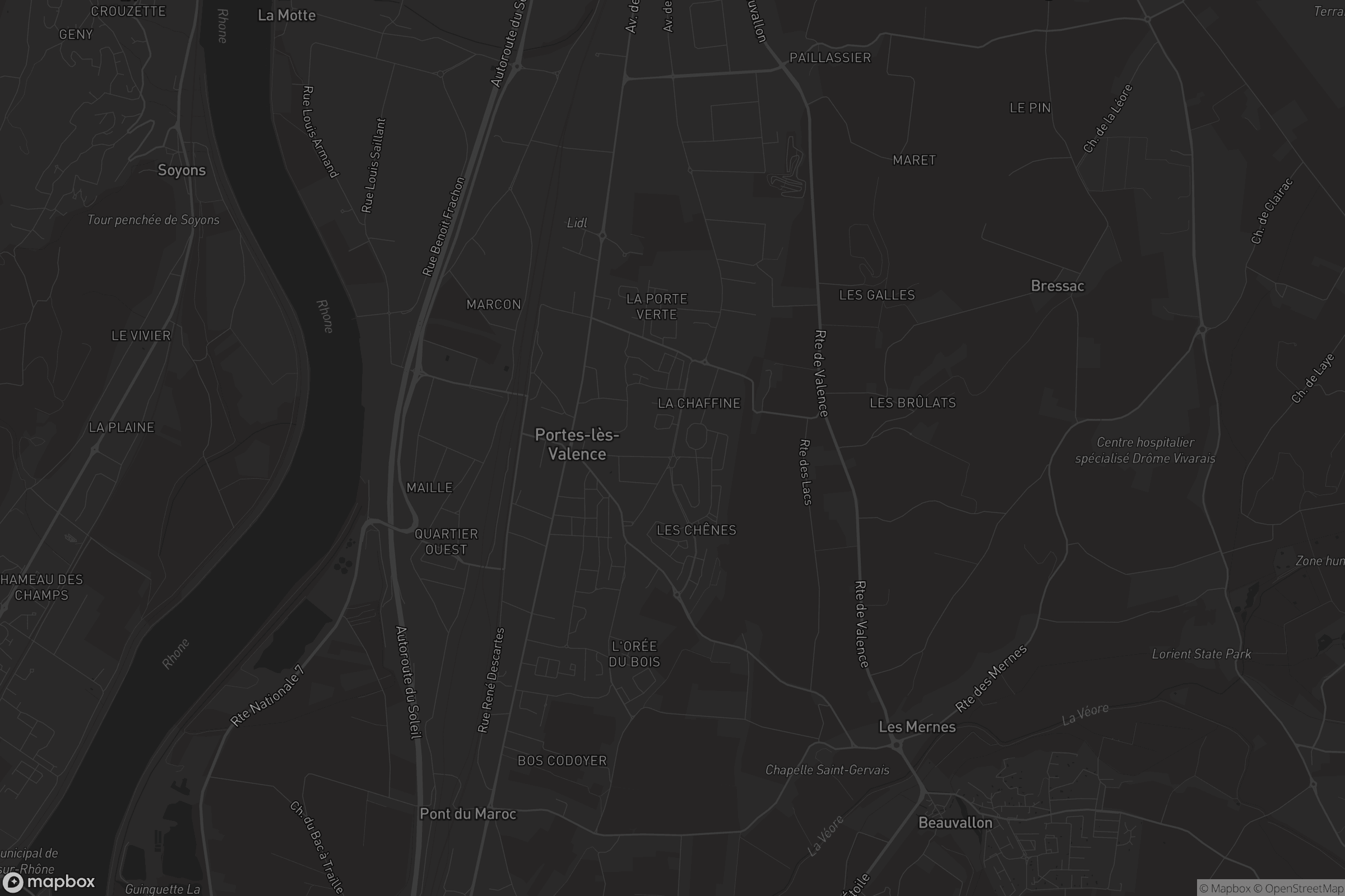 Carte de Portes-lès-Valence