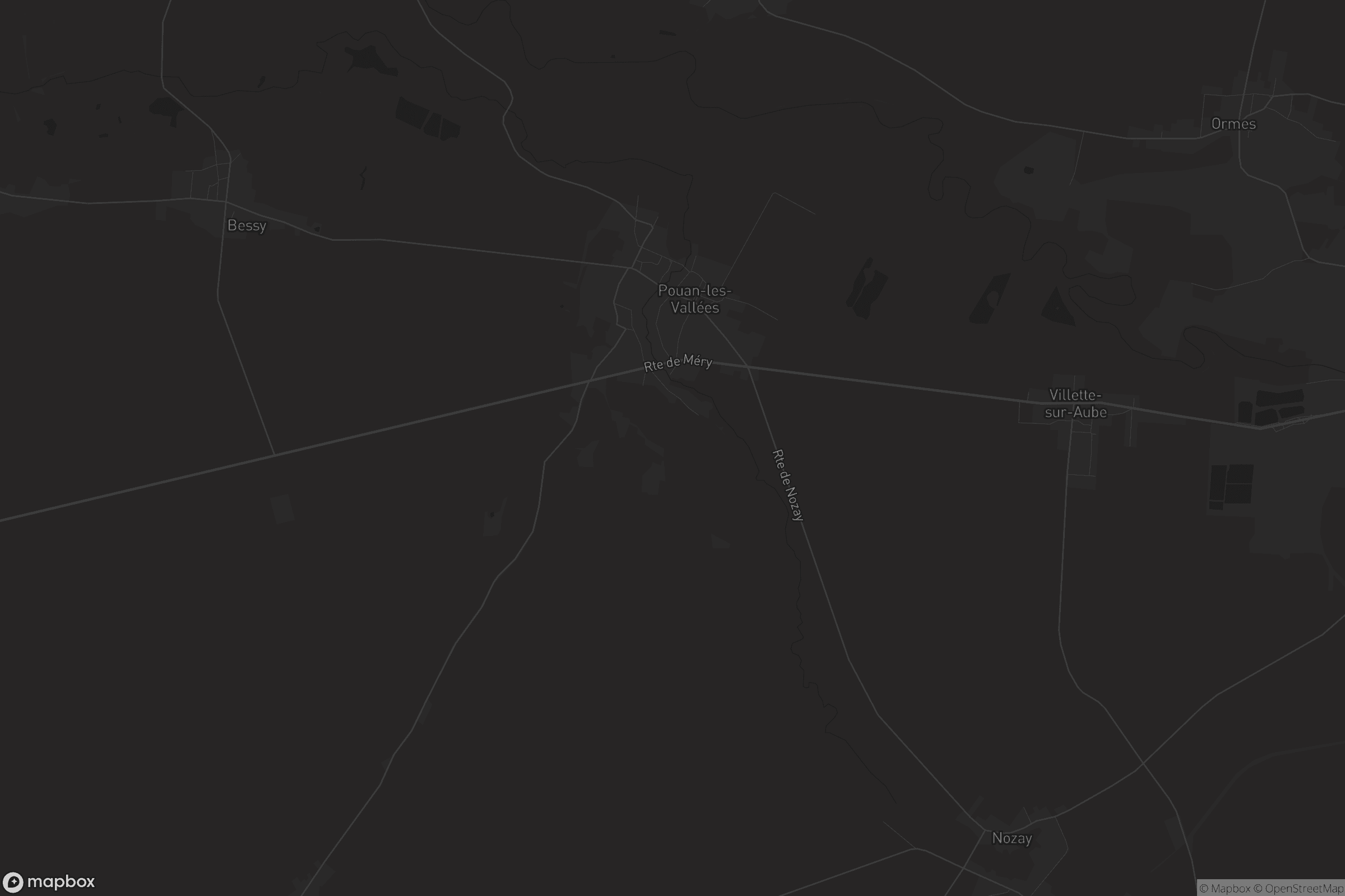 Carte de Pouan-les-Vallées