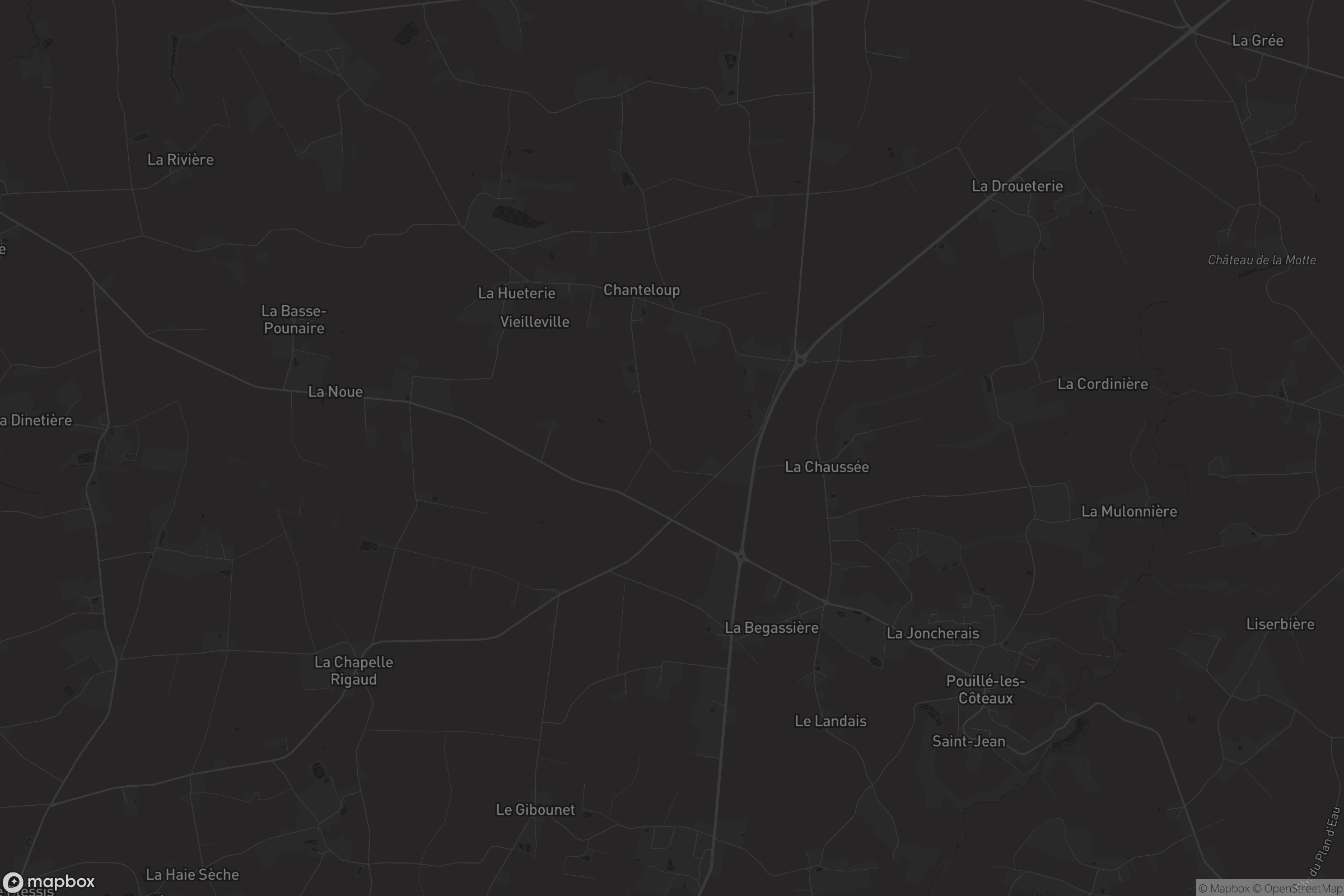 Carte de Pouillé-les-Côteaux