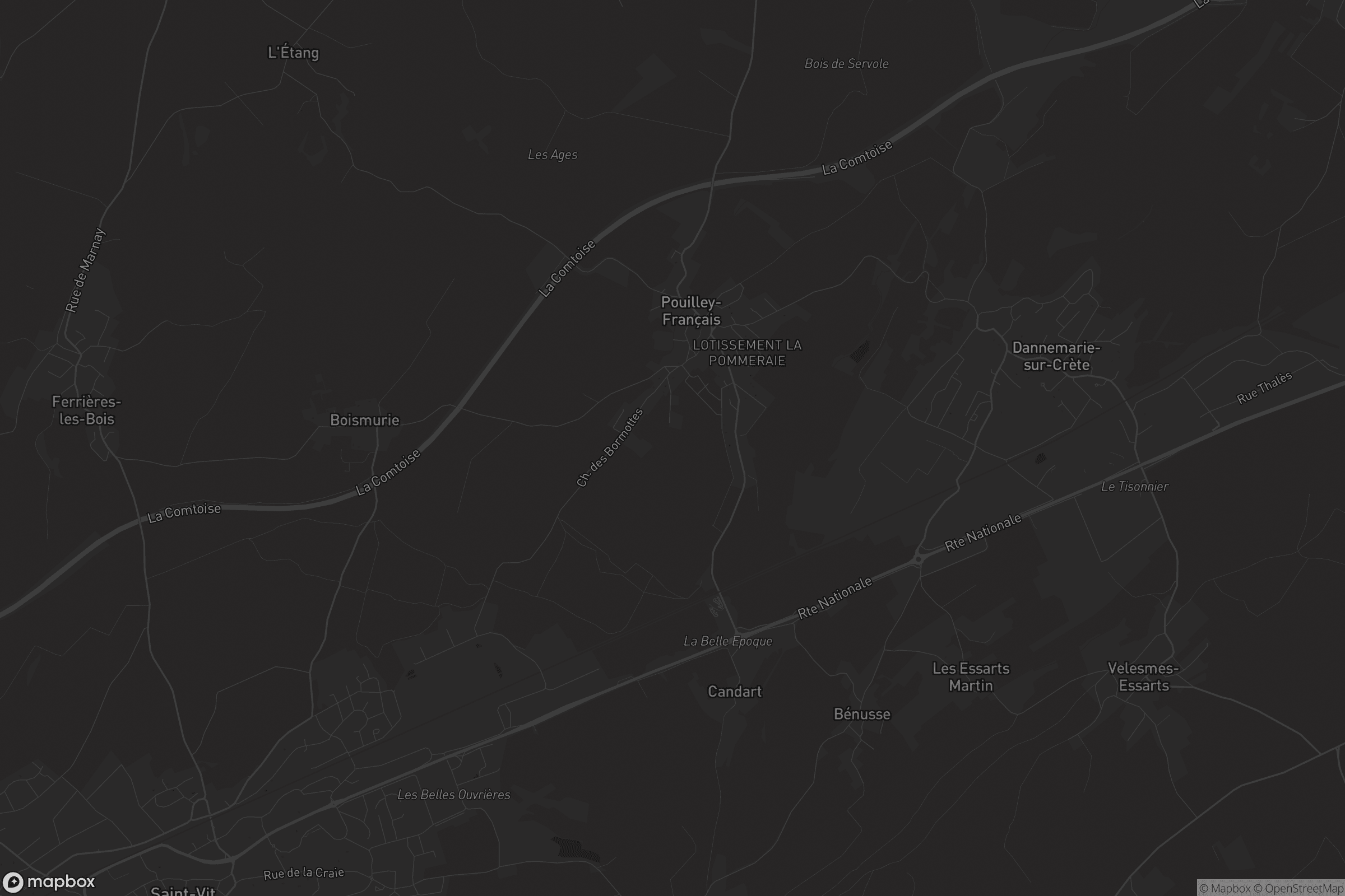 Carte de Pouilley-Français