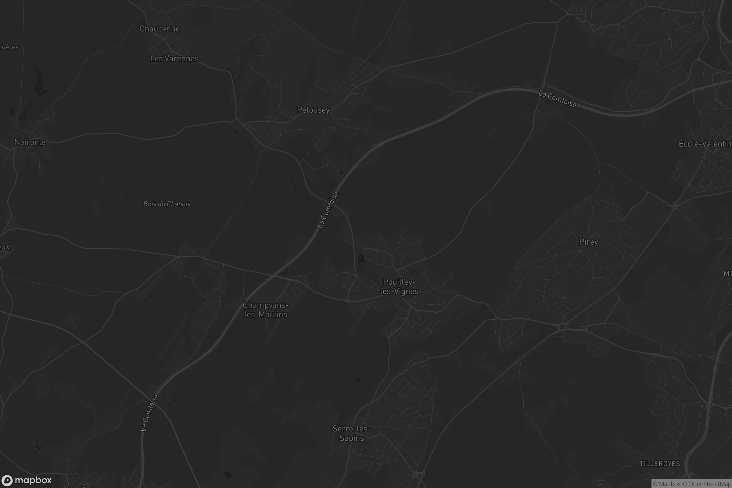 Carte de Pouilley-les-Vignes