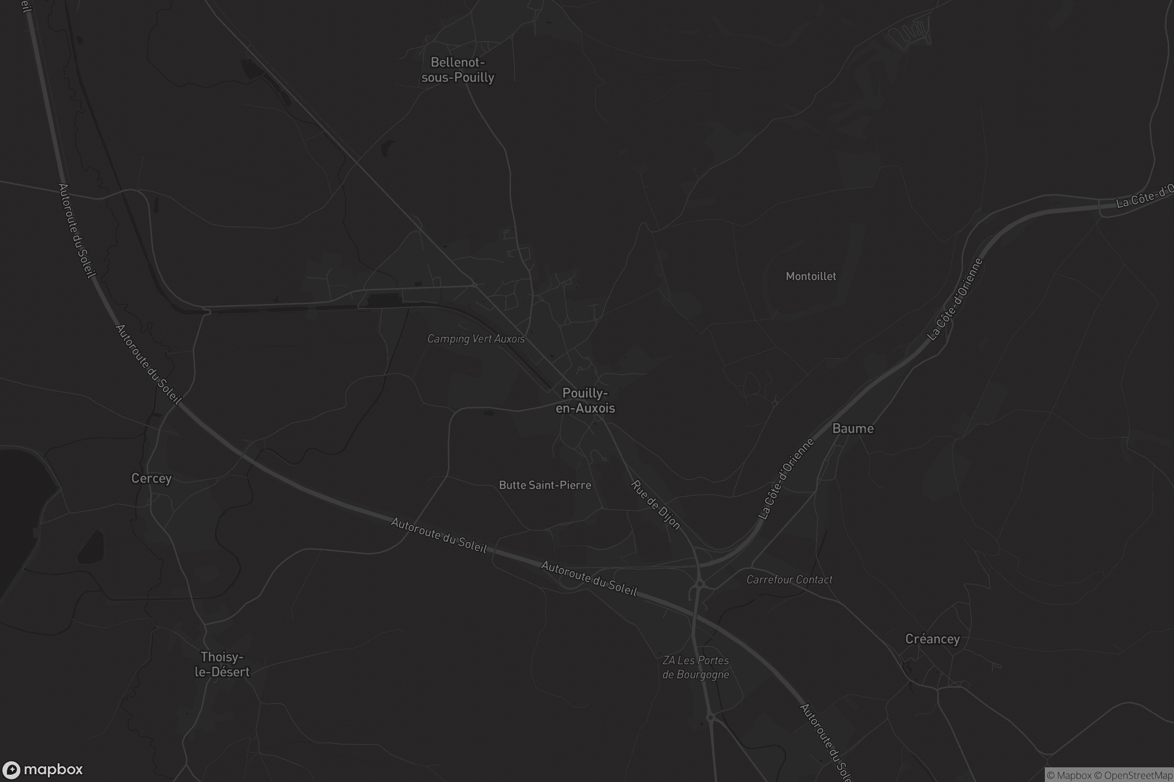 Carte de Pouilly-en-Auxois
