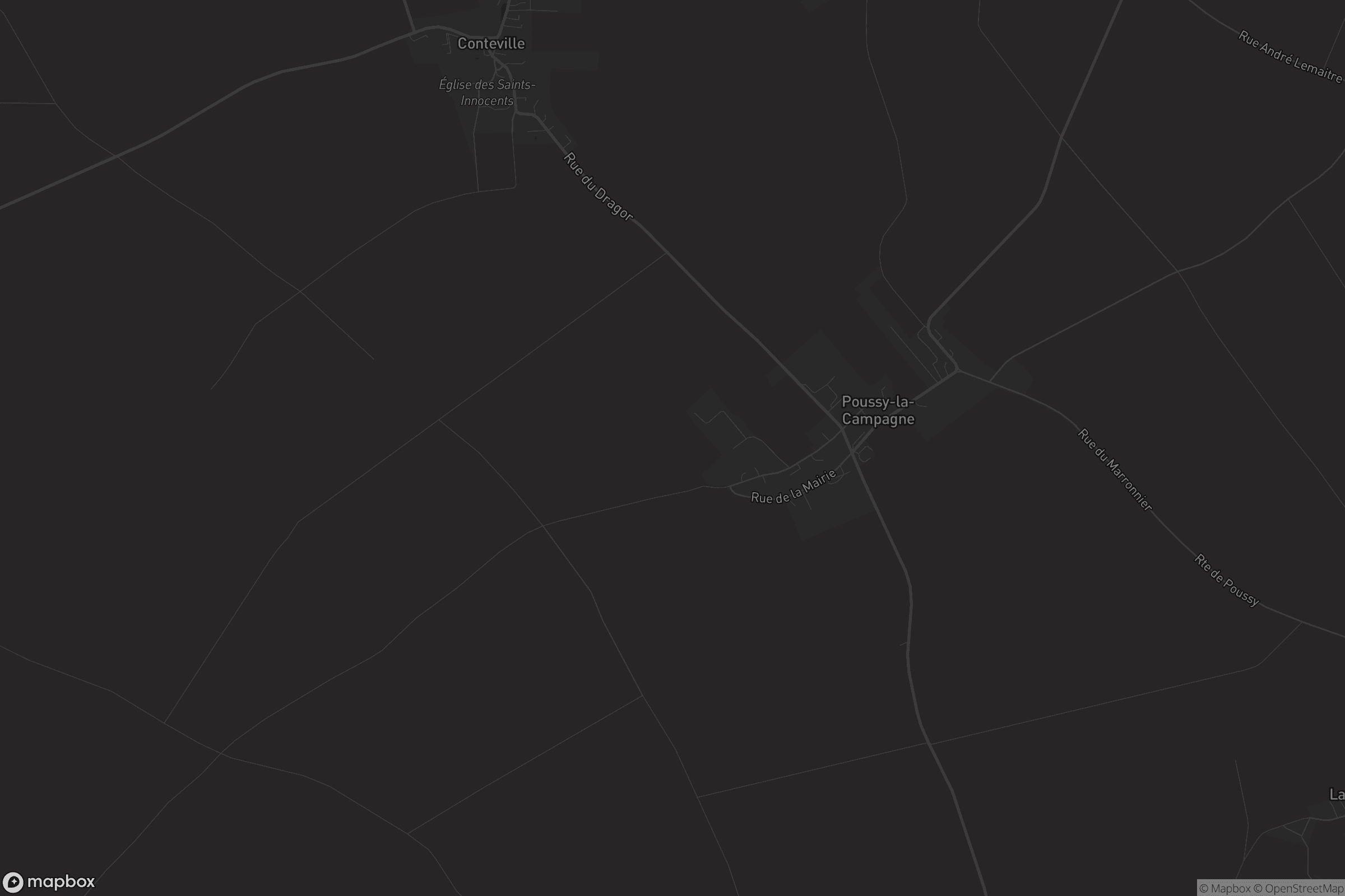 Carte de Poussy-la-Campagne