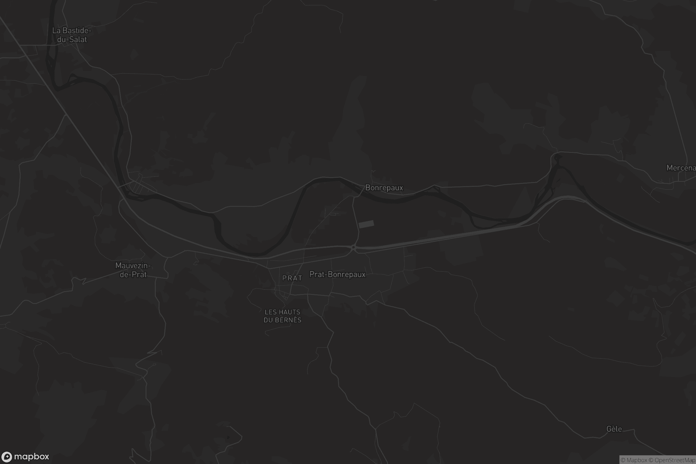 Carte de Prat-Bonrepaux