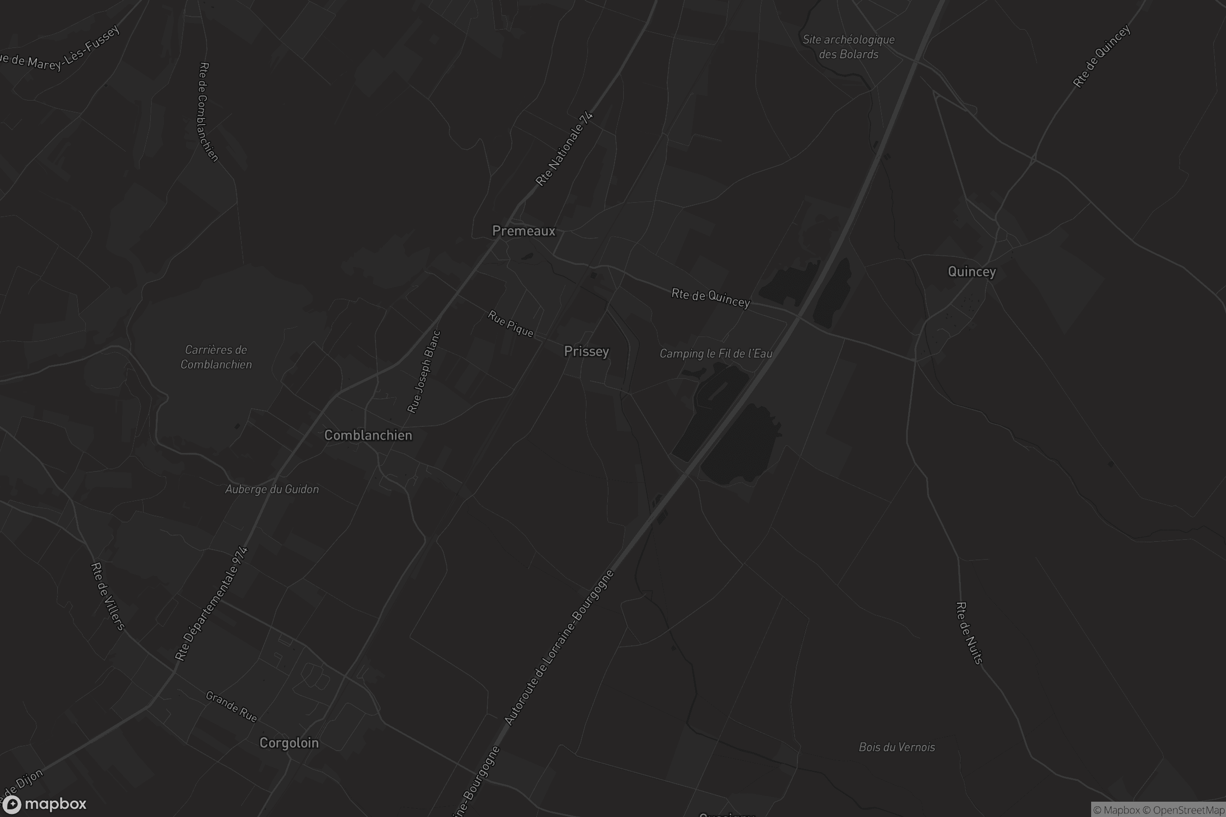 Carte de Premeaux-Prissey