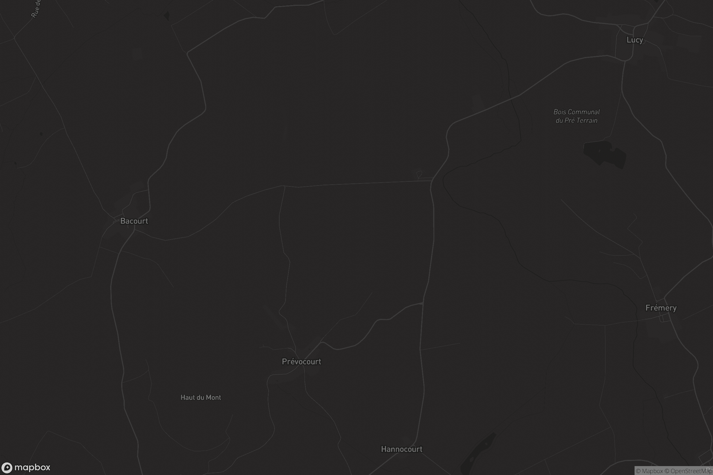 Carte de Prévocourt