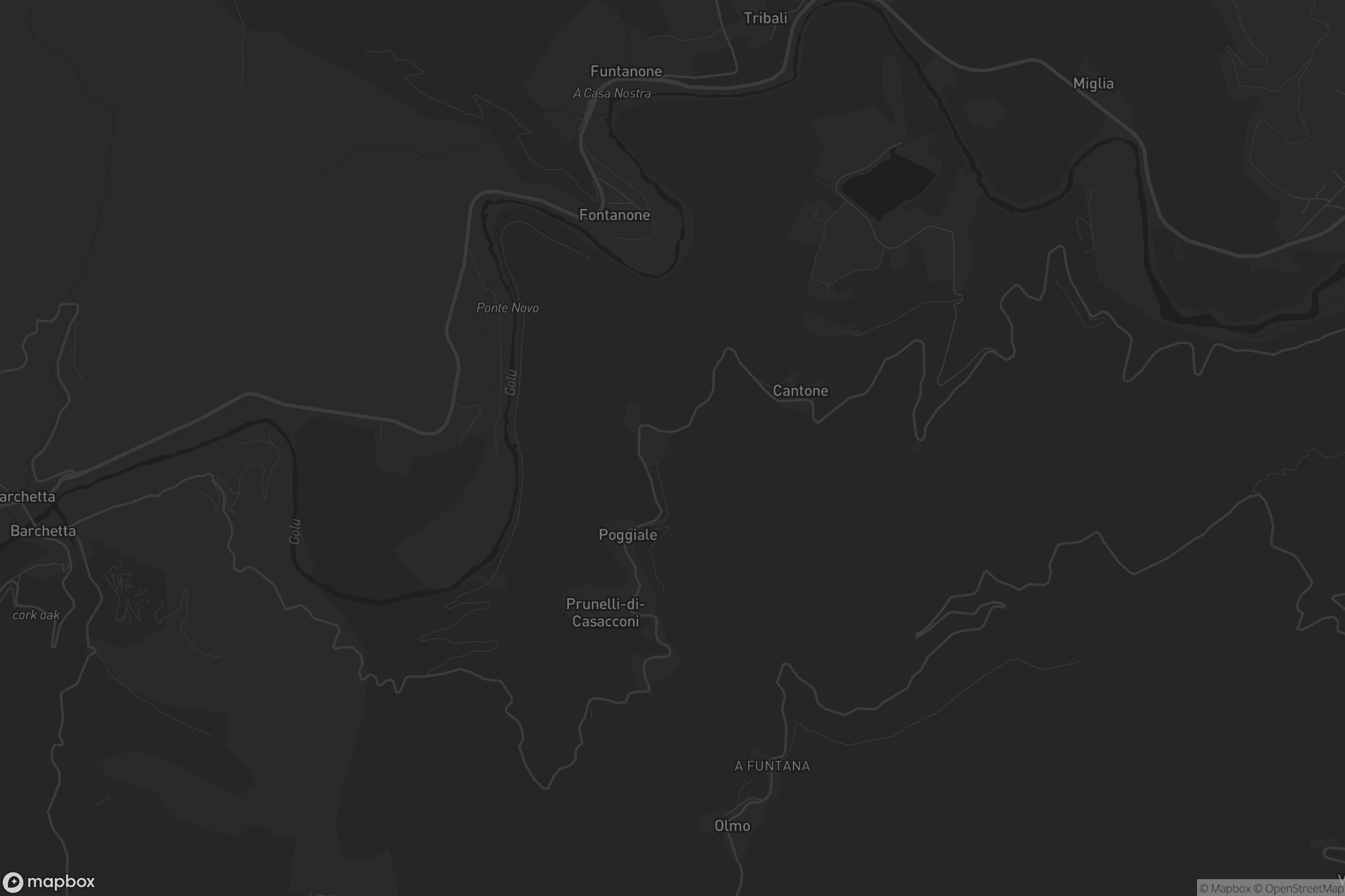 Carte de Prunelli-di-Casacconi