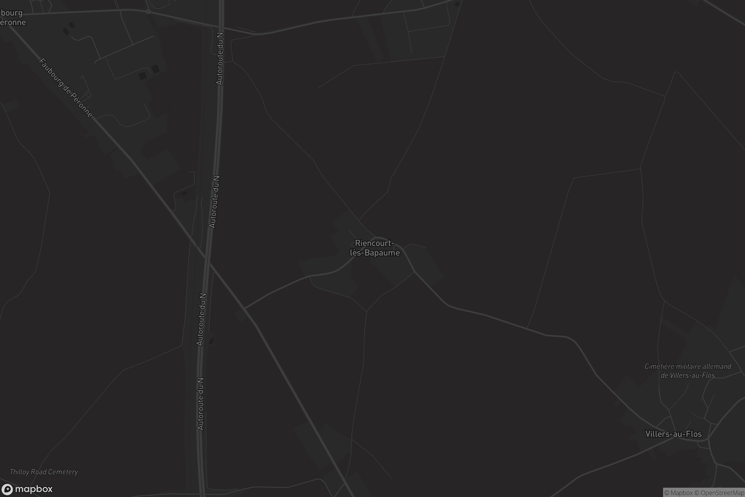 Carte de Riencourt-lès-Bapaume