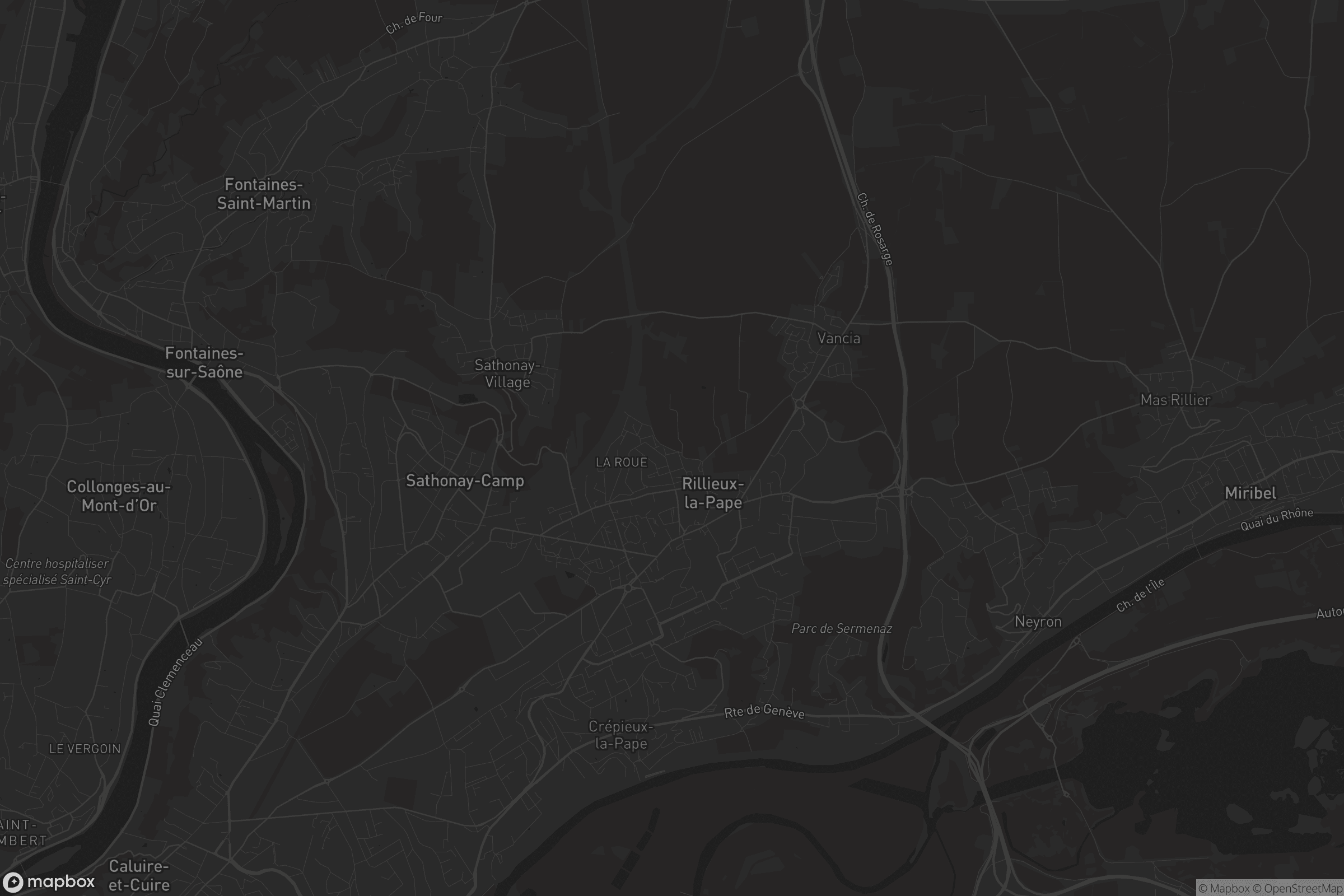 Carte de Rillieux-la-Pape