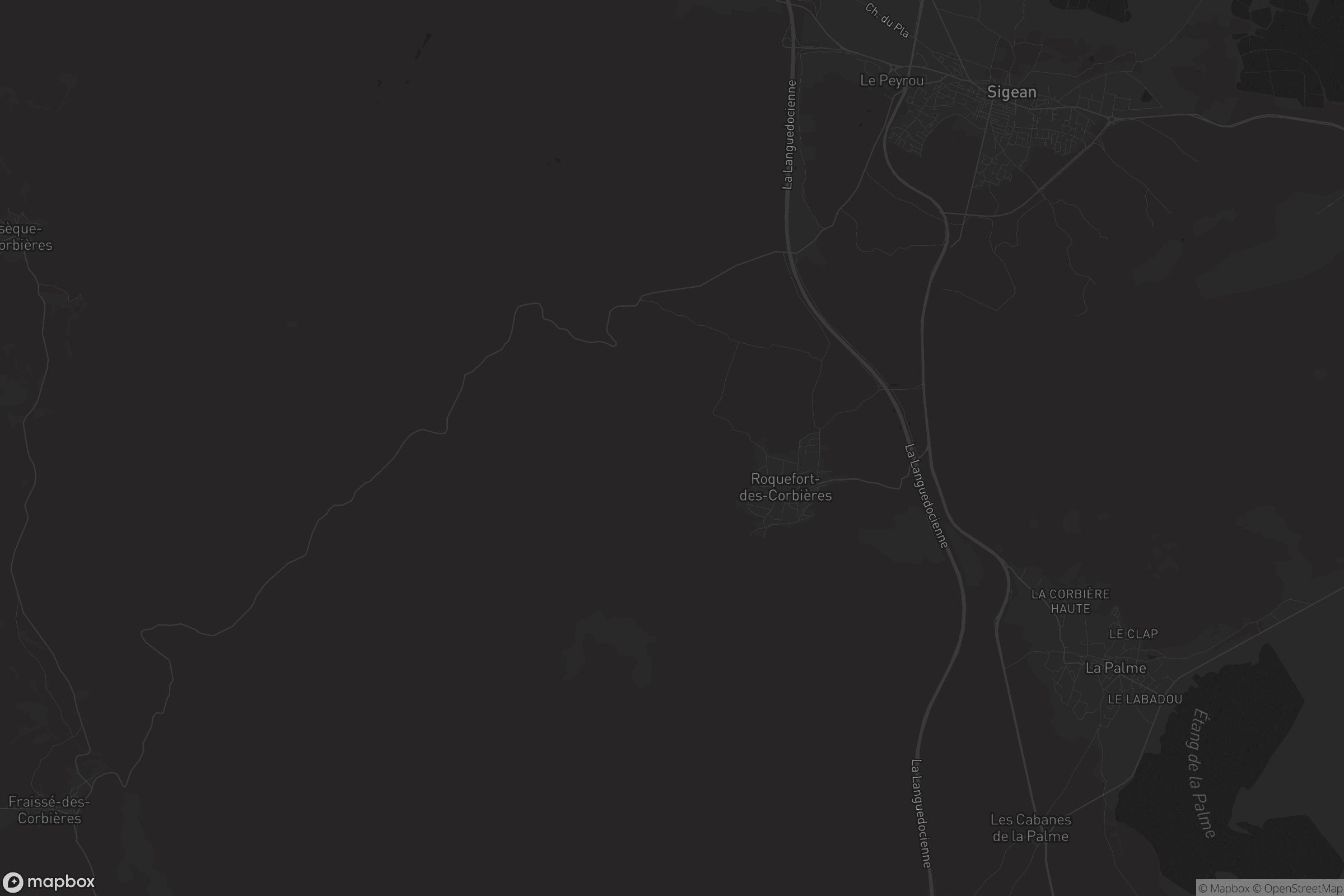 Carte de Roquefort-des-Corbières