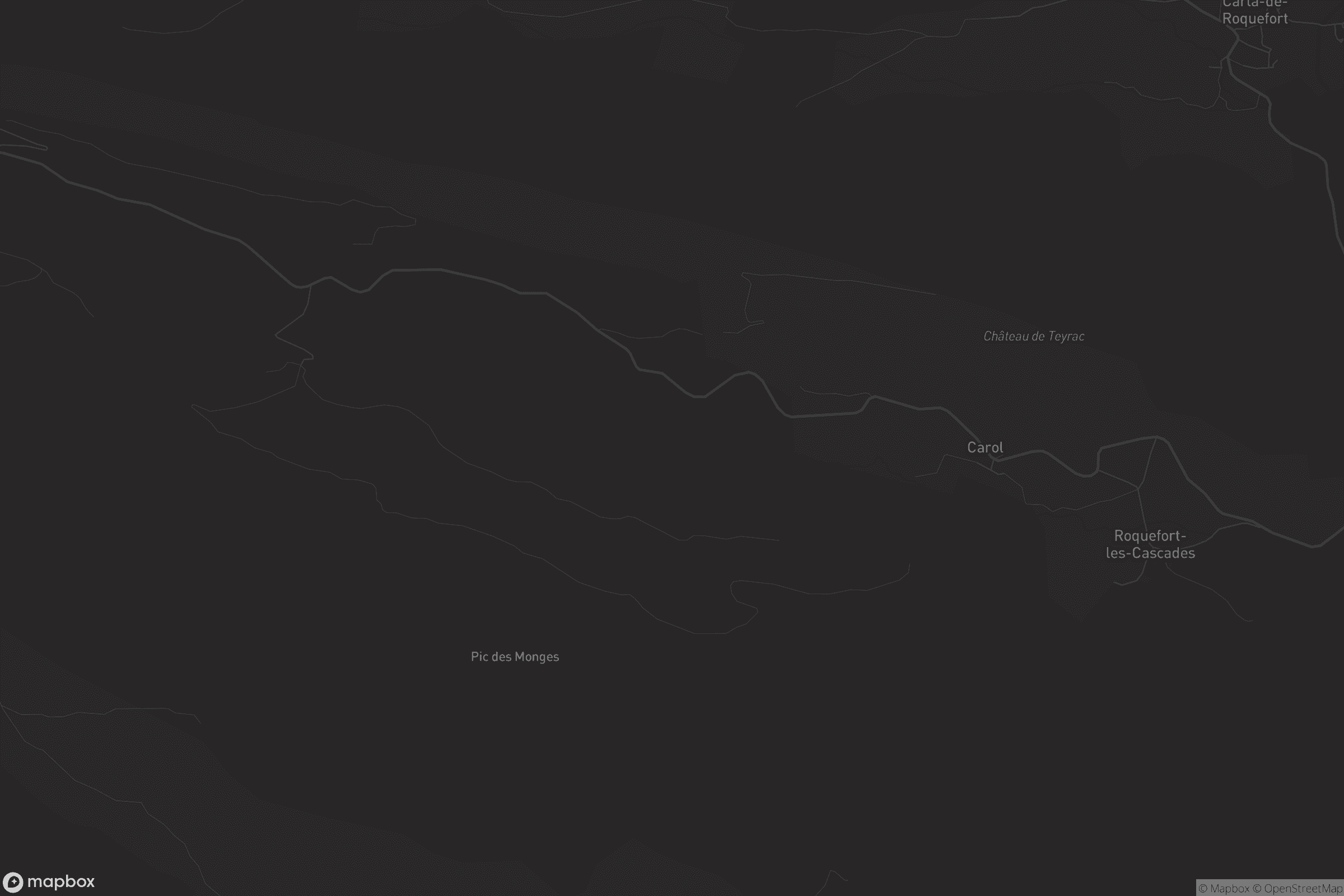 Carte de Roquefort-les-Cascades