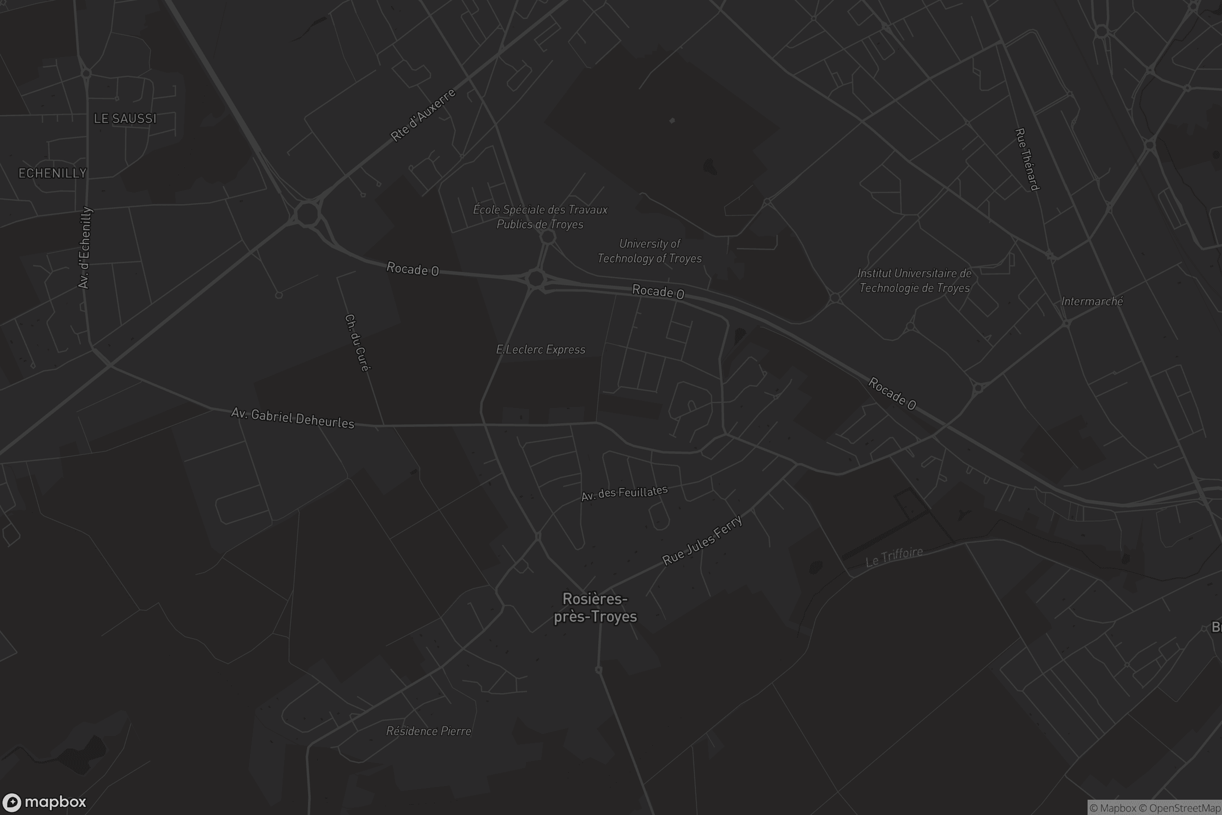 Carte de Rosières-près-Troyes